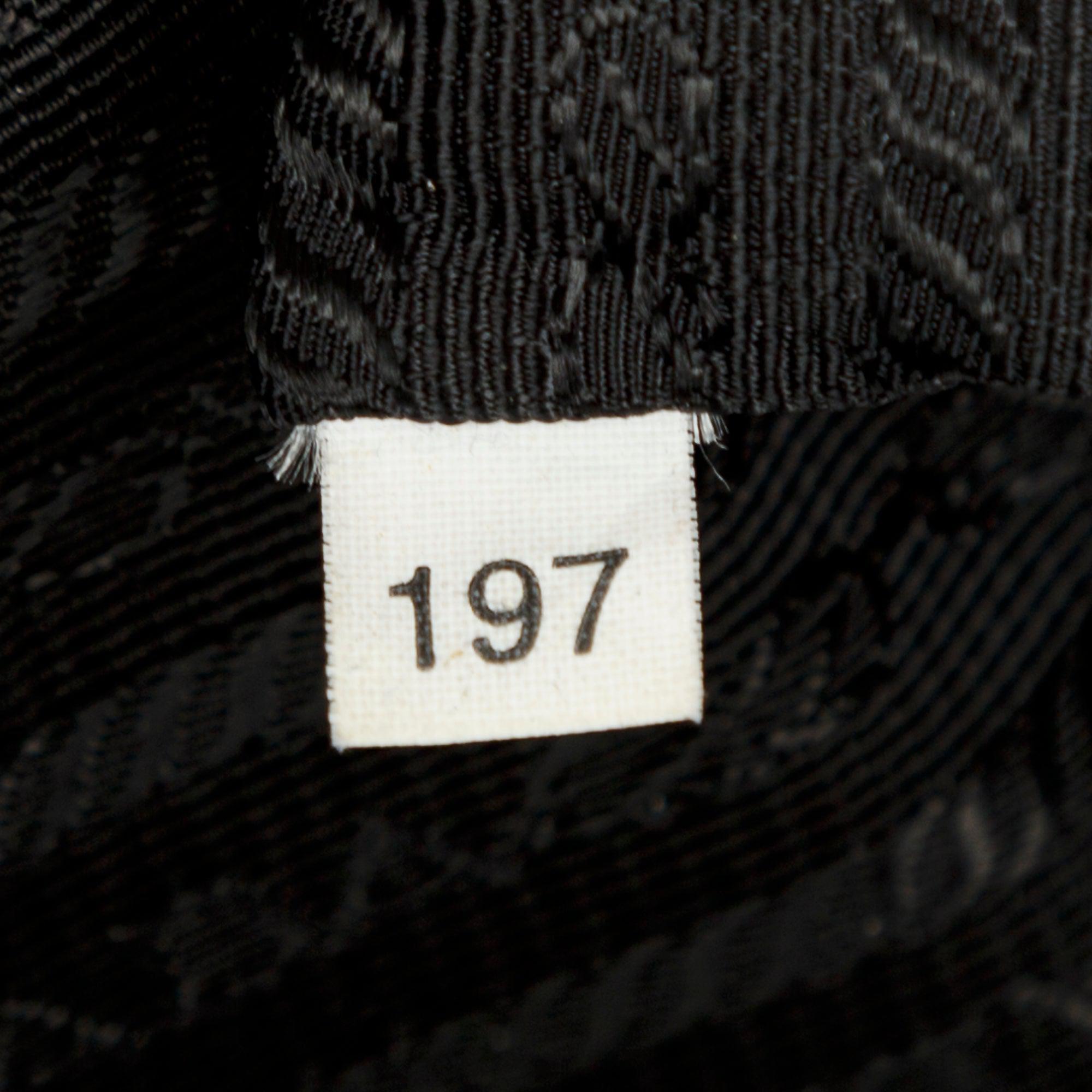 Prada Vitello Daino Medium Logo Hobo Bag