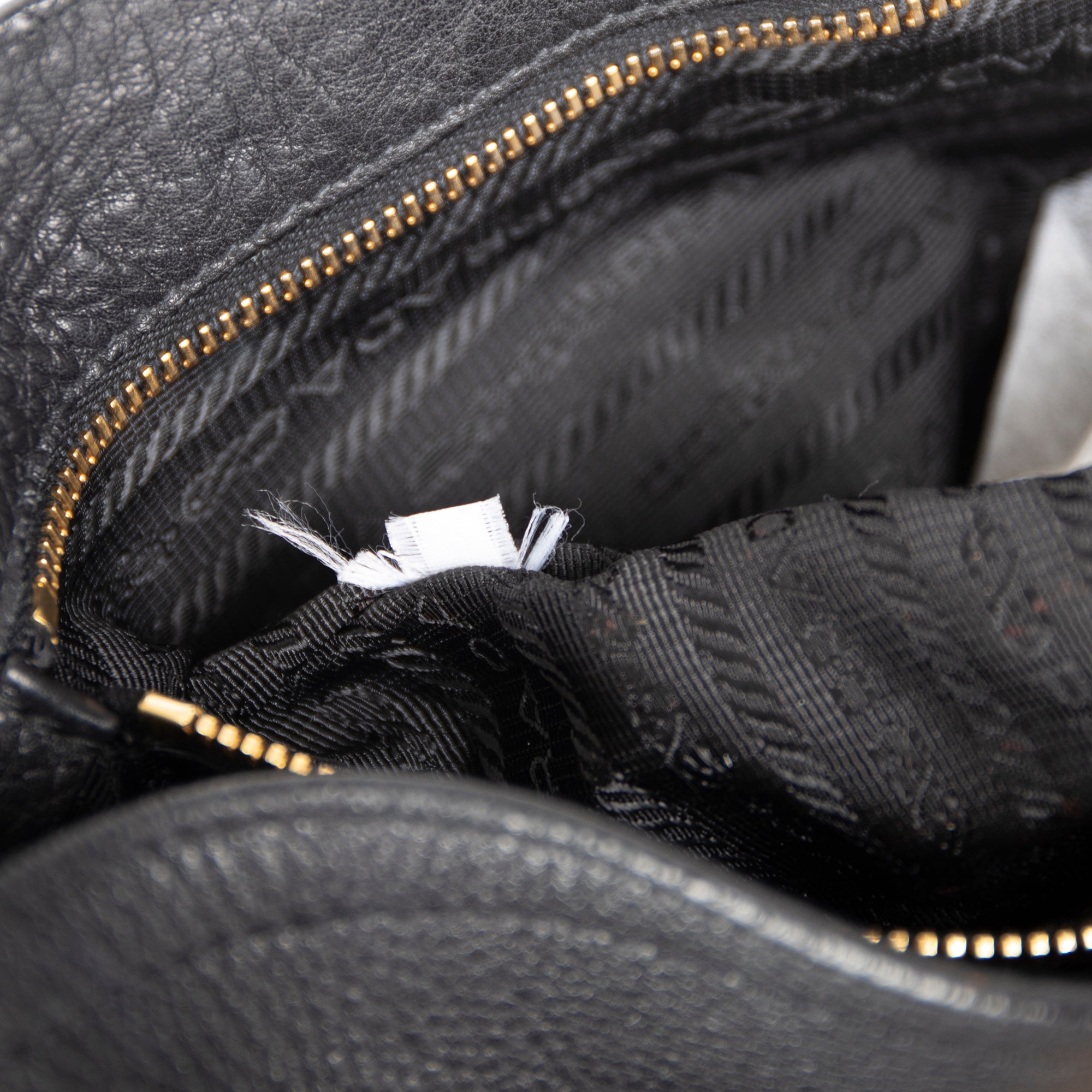 Prada Vitello Daino Pushlock Shoulder Bag