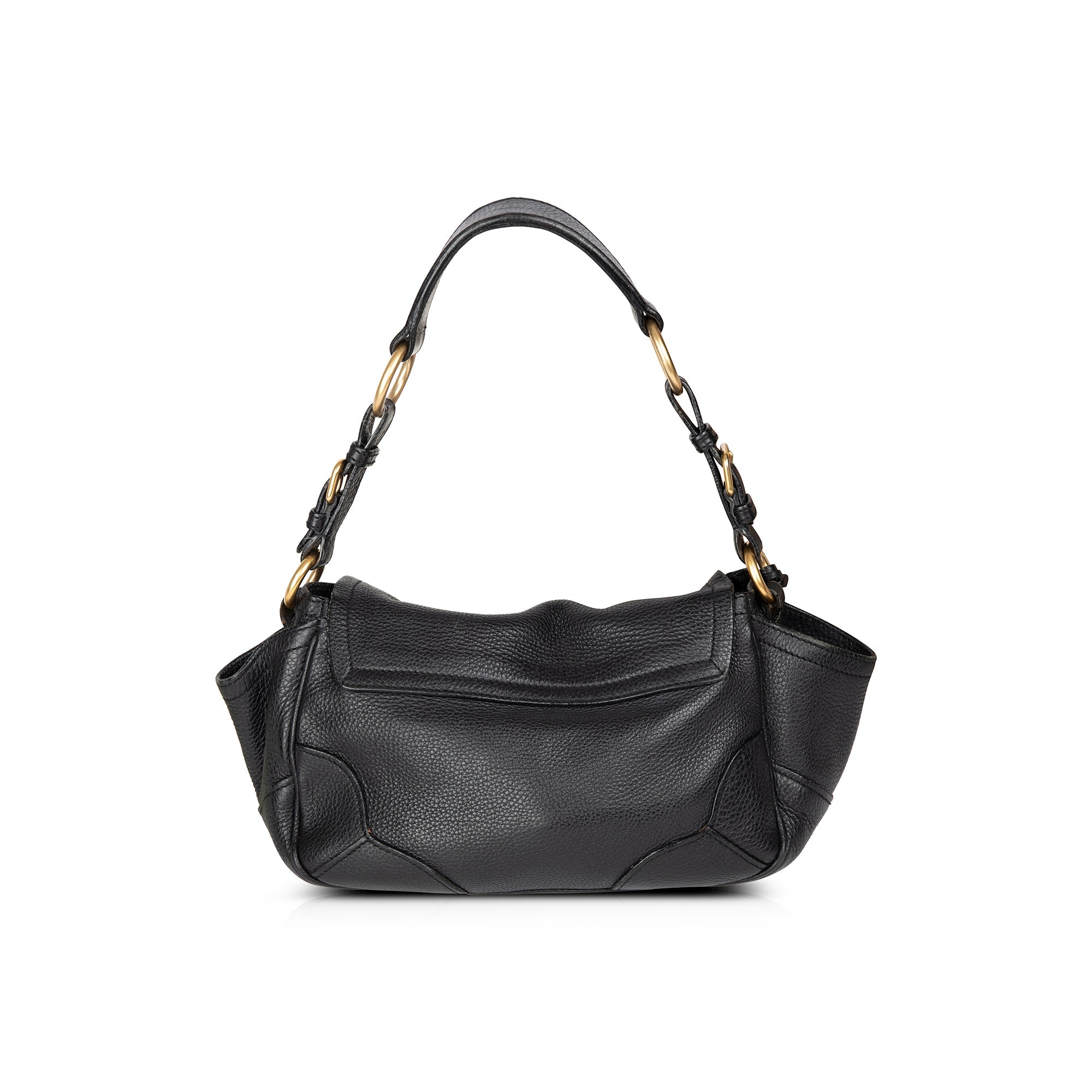 Prada Vitello Daino Pushlock Shoulder Bag