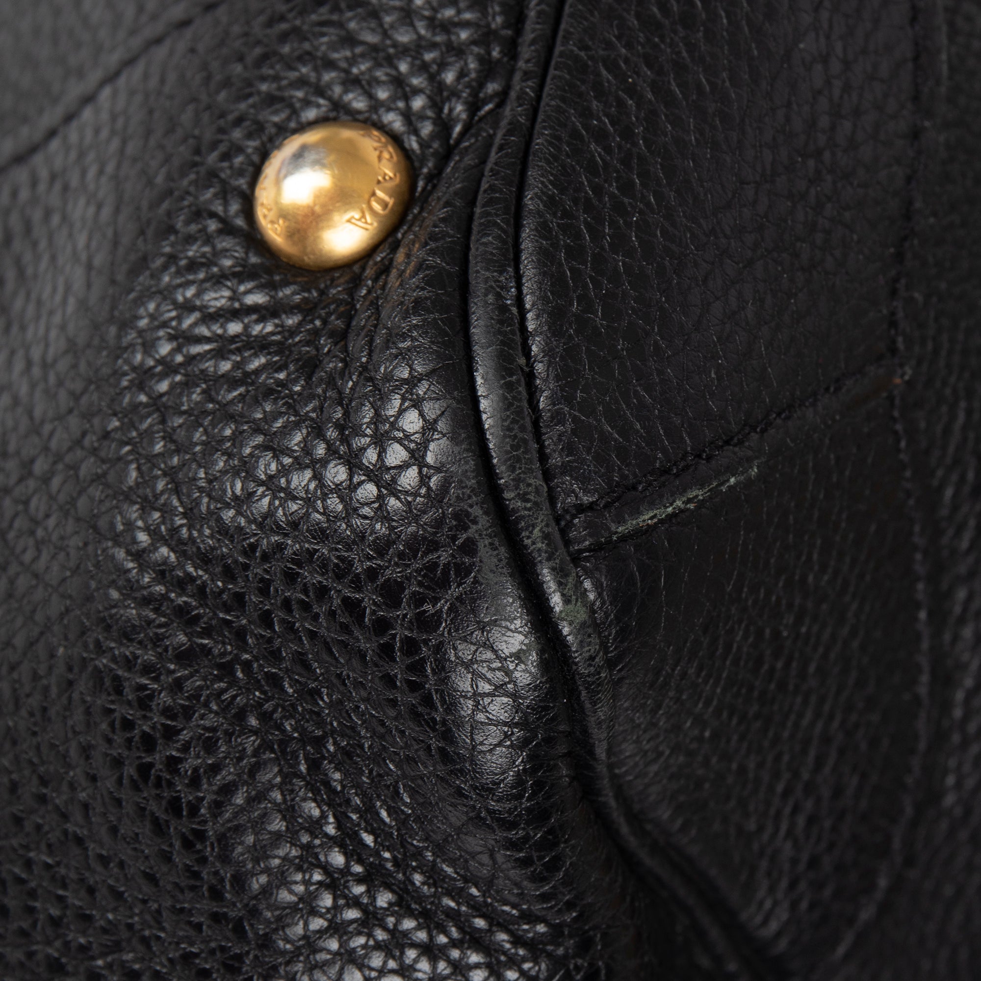 Prada Vitello Daino Pushlock Shoulder Bag