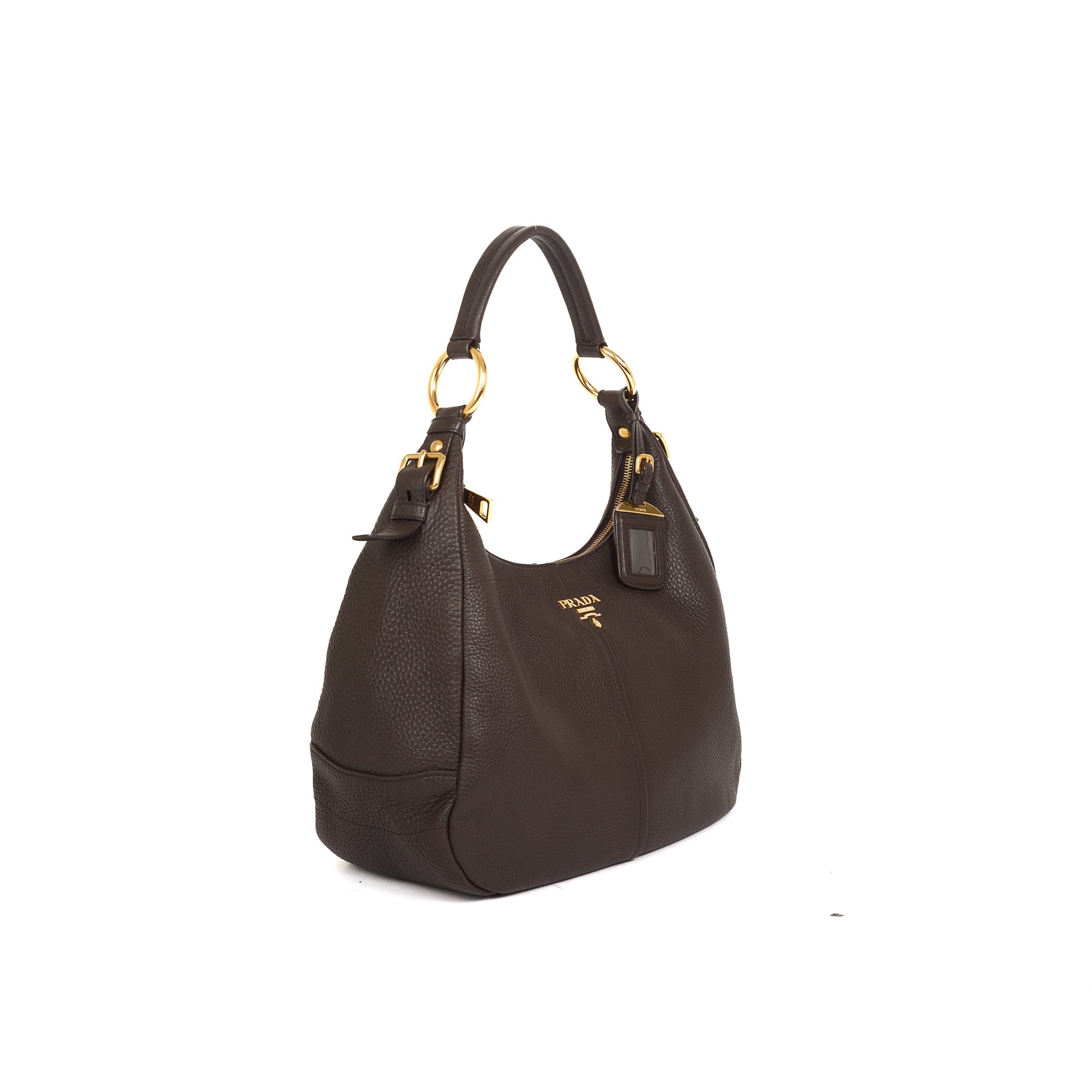 Prada Vitello Daino Ring Hobo