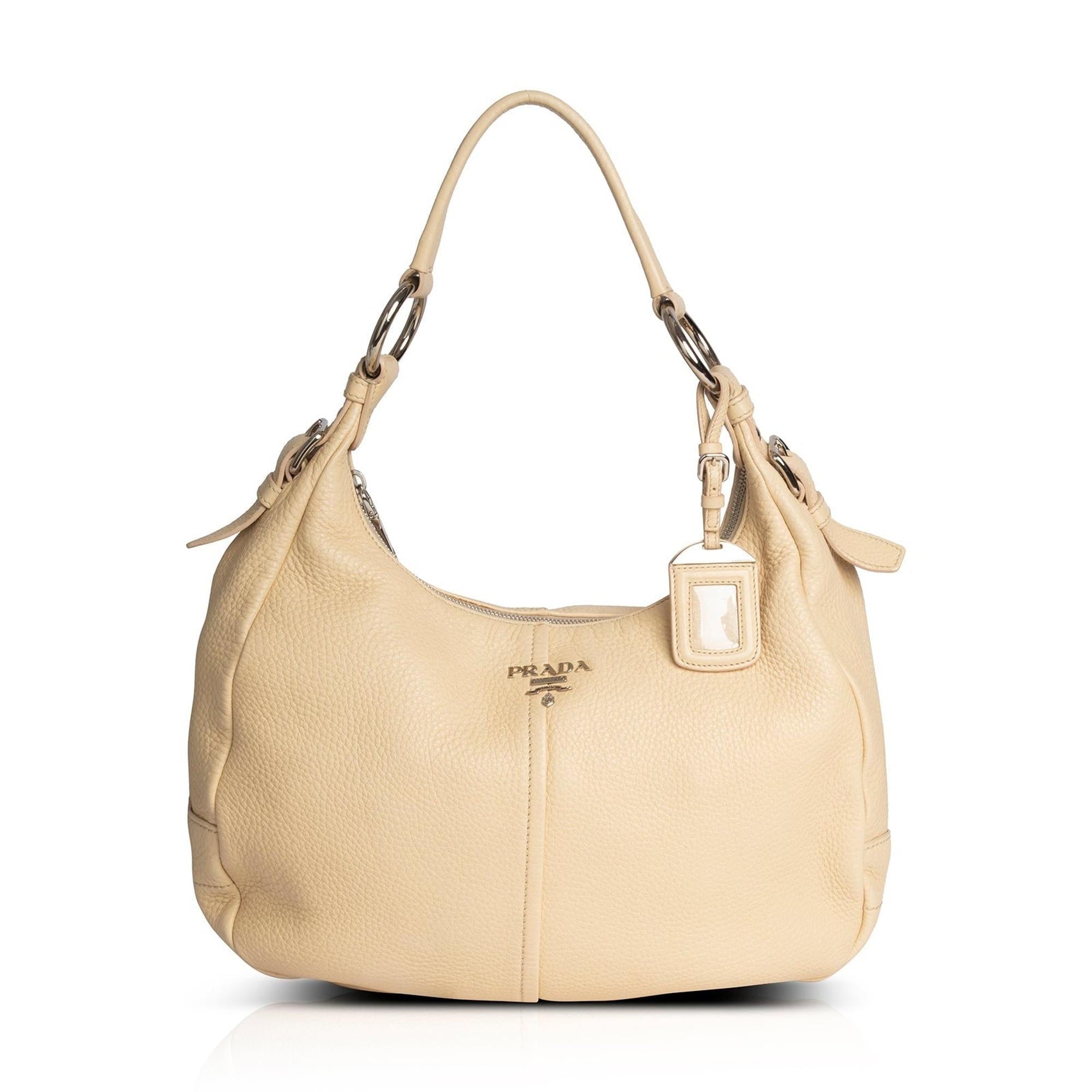 Prada Vitello Daino Ring Hobo