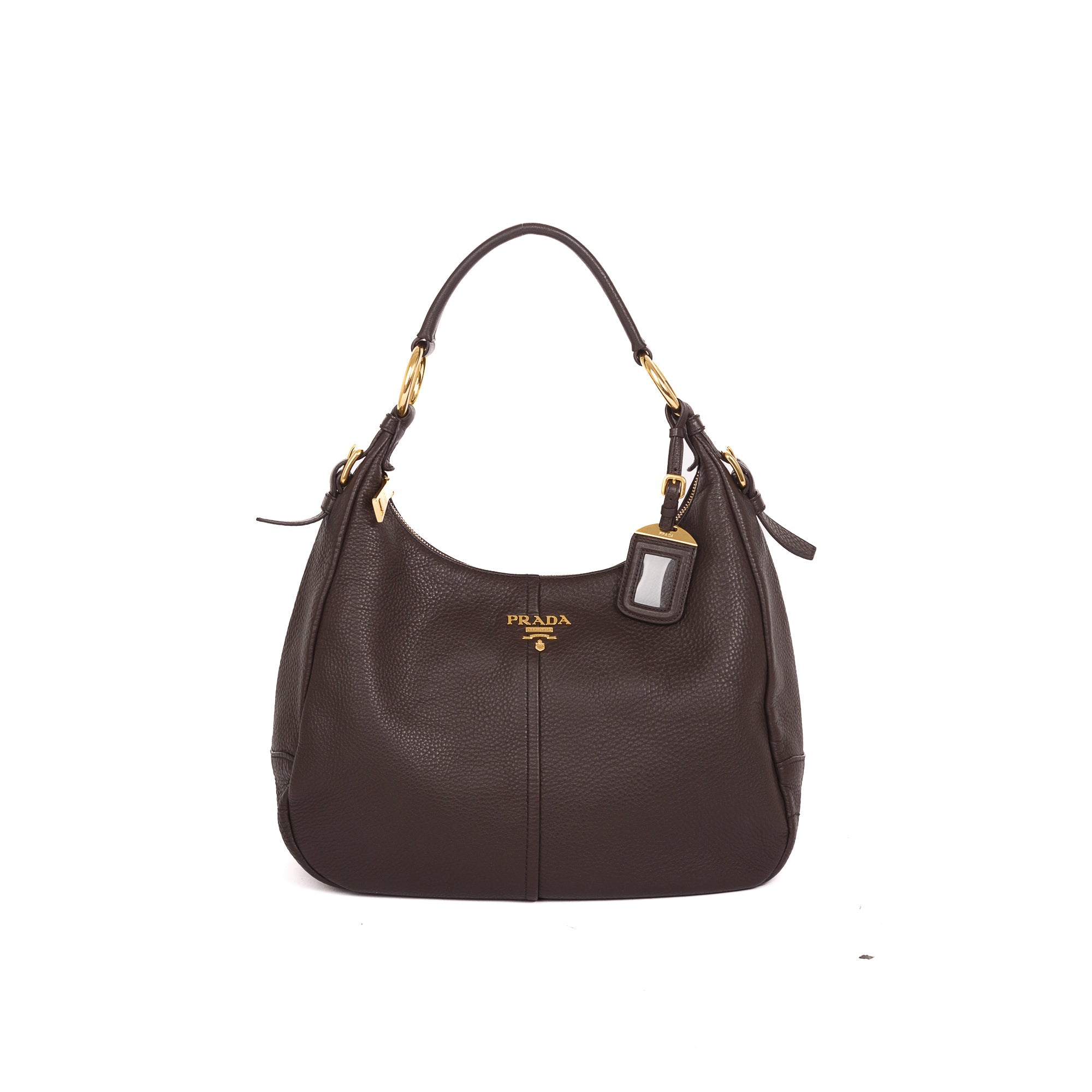 Prada Vitello Daino Ring Hobo