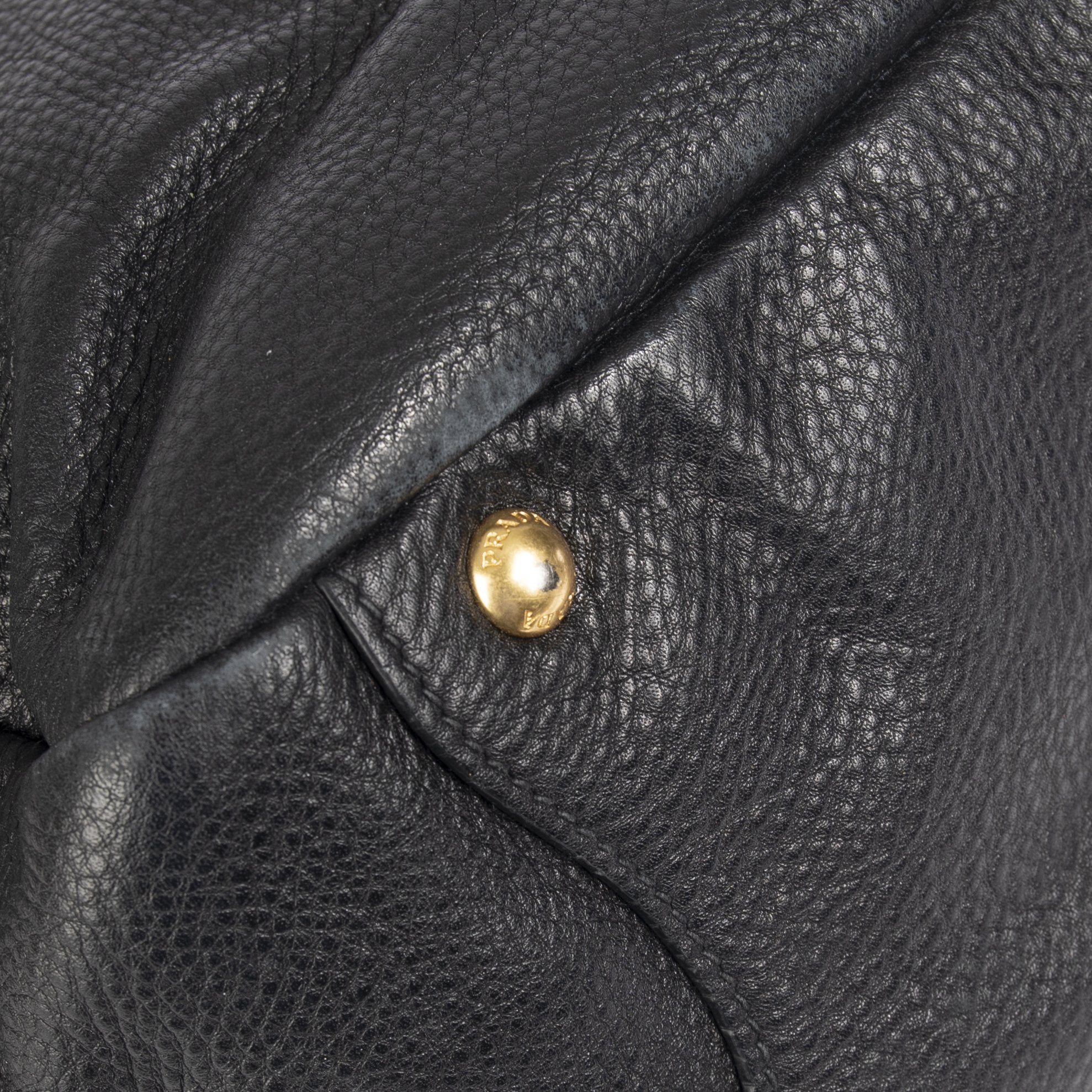 Prada Vitello Daino Side Pocket Hobo