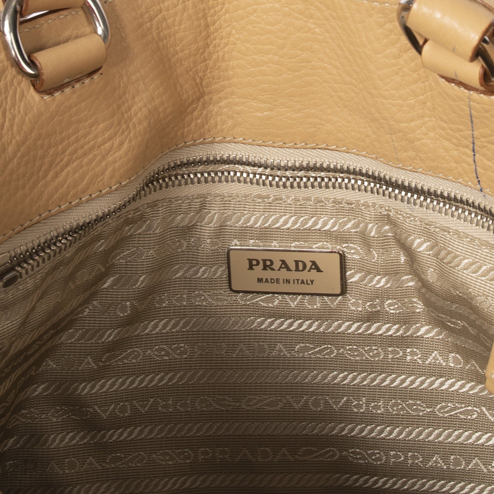 Prada Vitello Daino Side Pocket Tote