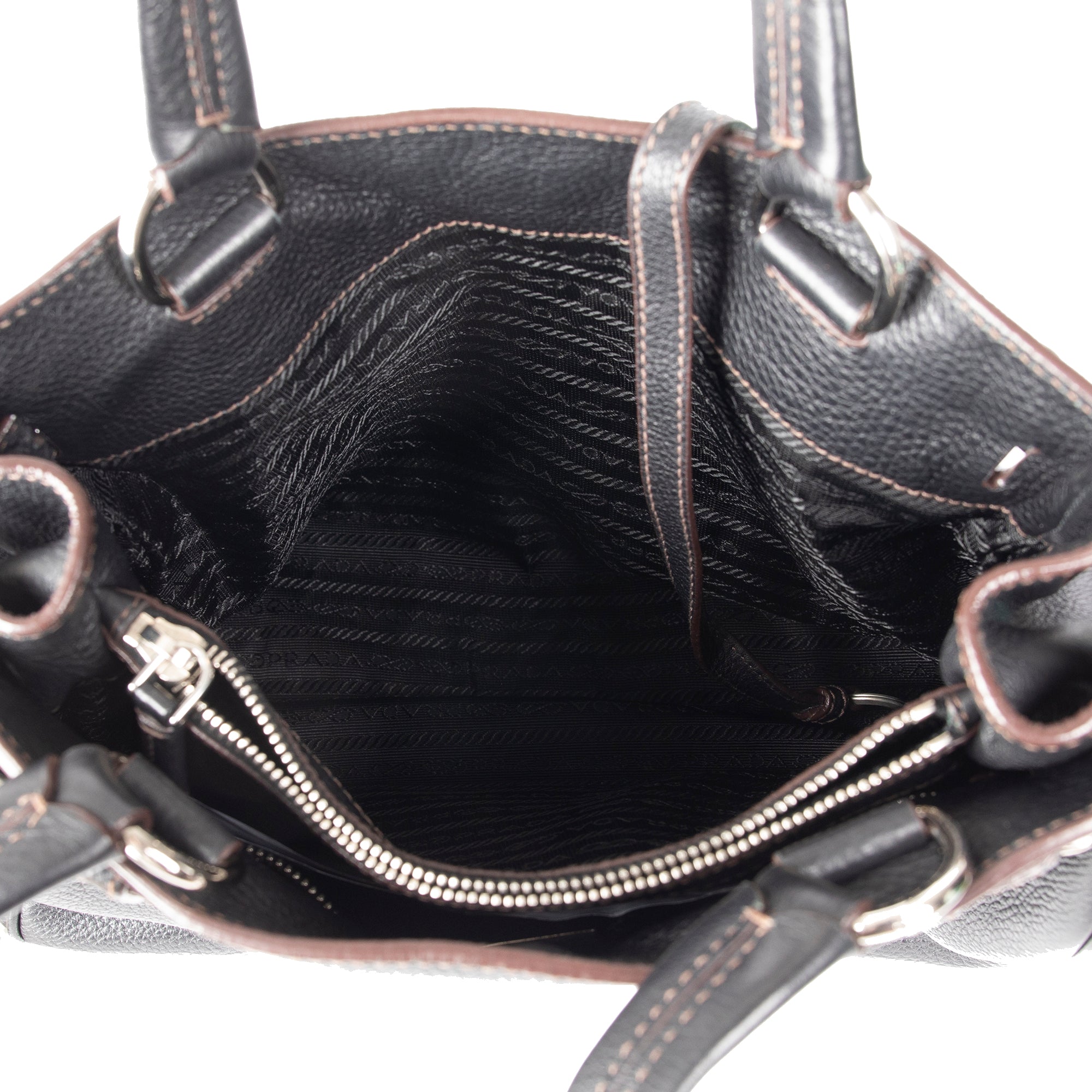 Prada Vitello Daino Side Pocket Tote