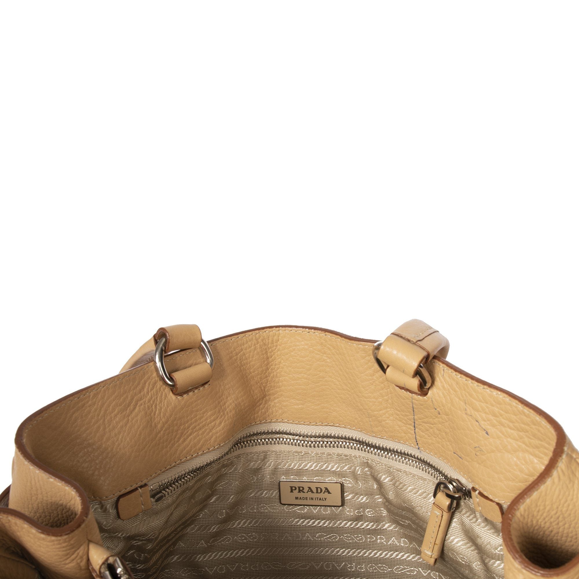 Prada Vitello Daino Side Pocket Tote