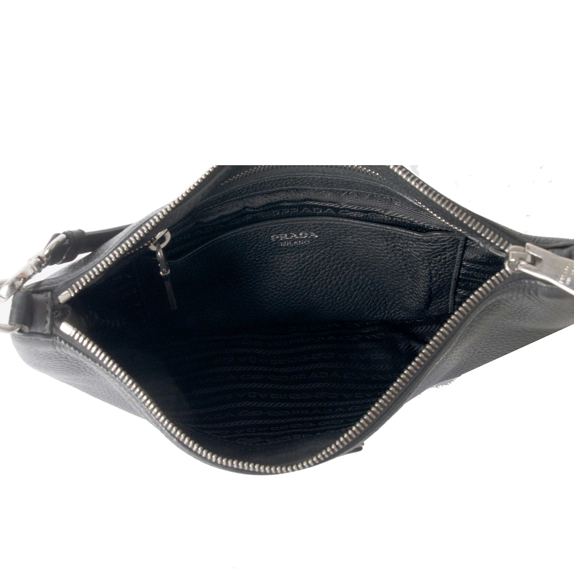 Prada Vitello Daino Zip Crossbody Bag