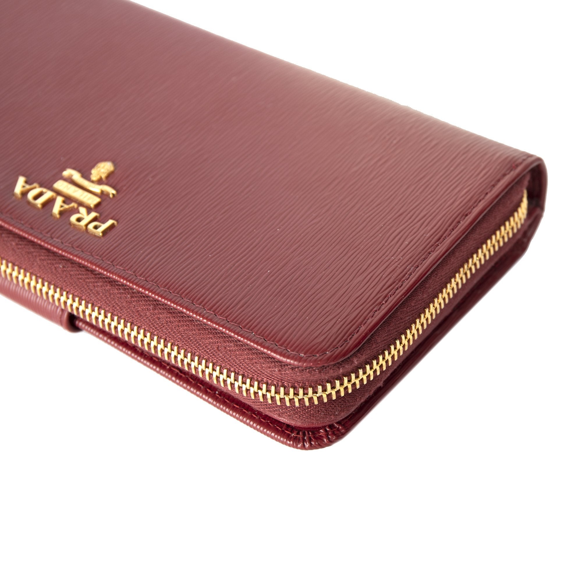 Prada Vitello Move Leather Zip Wallet w/ Box