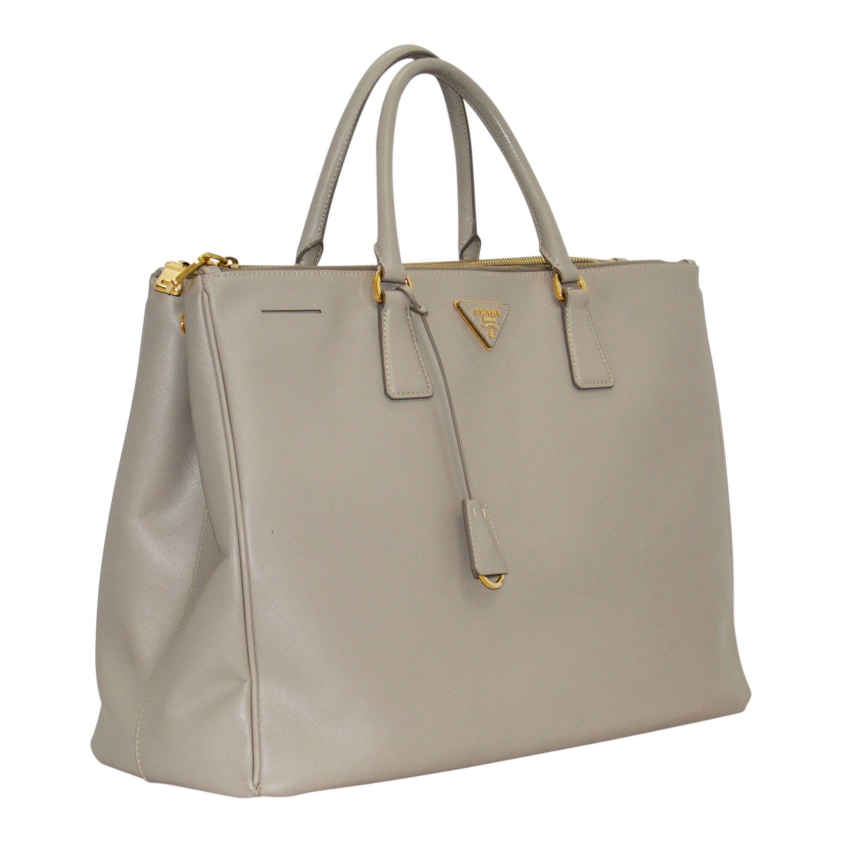 Prada XL Saffiano Lux Double Zip Tote