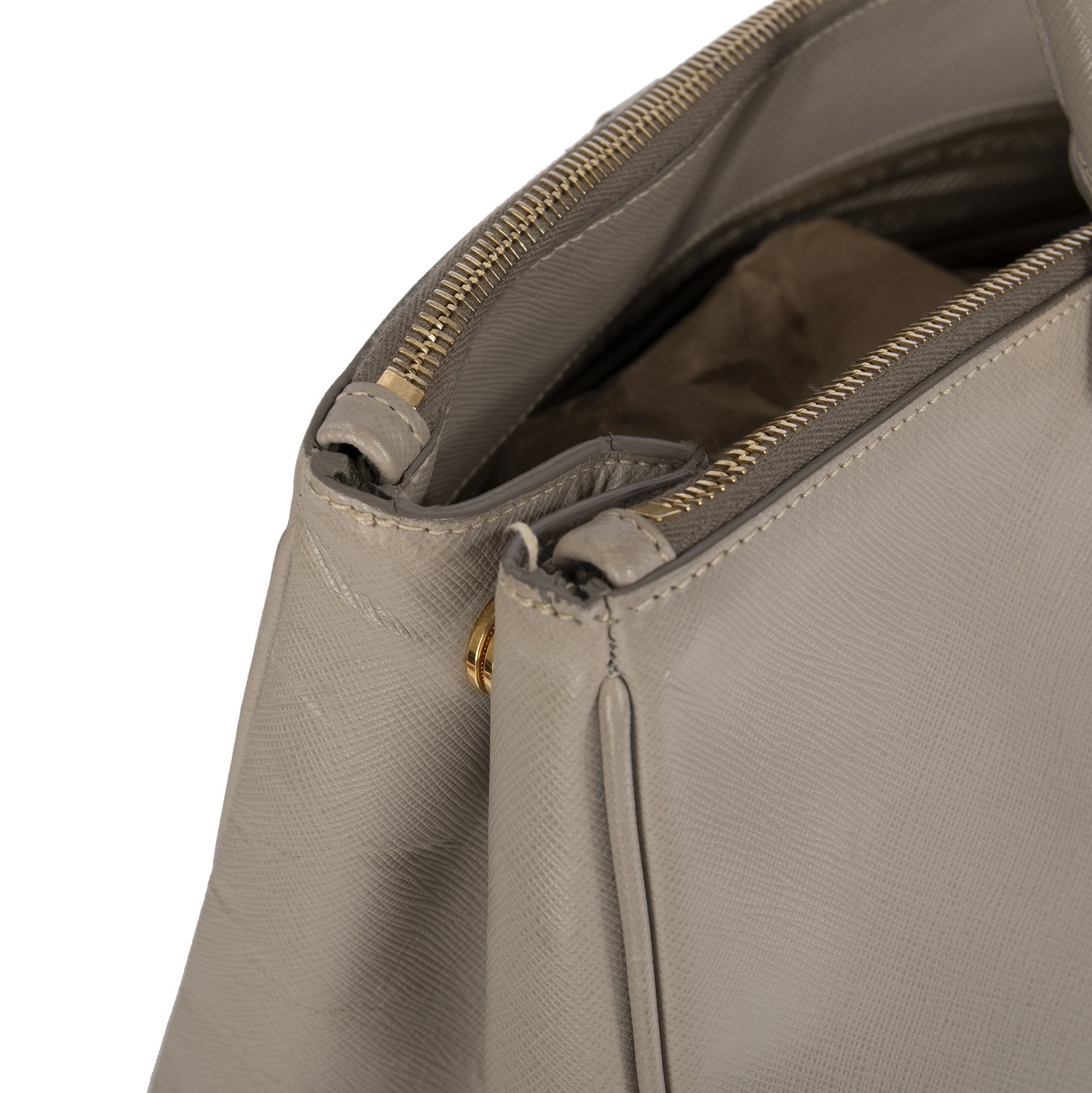 Prada XL Saffiano Lux Double Zip Tote