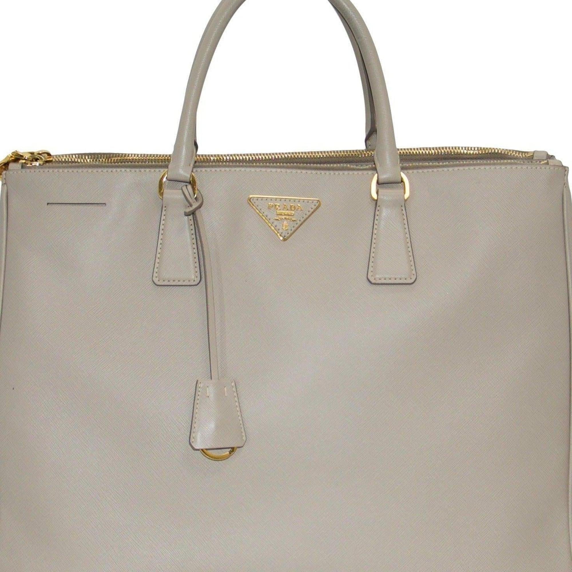Prada XL Saffiano Lux Double Zip Tote