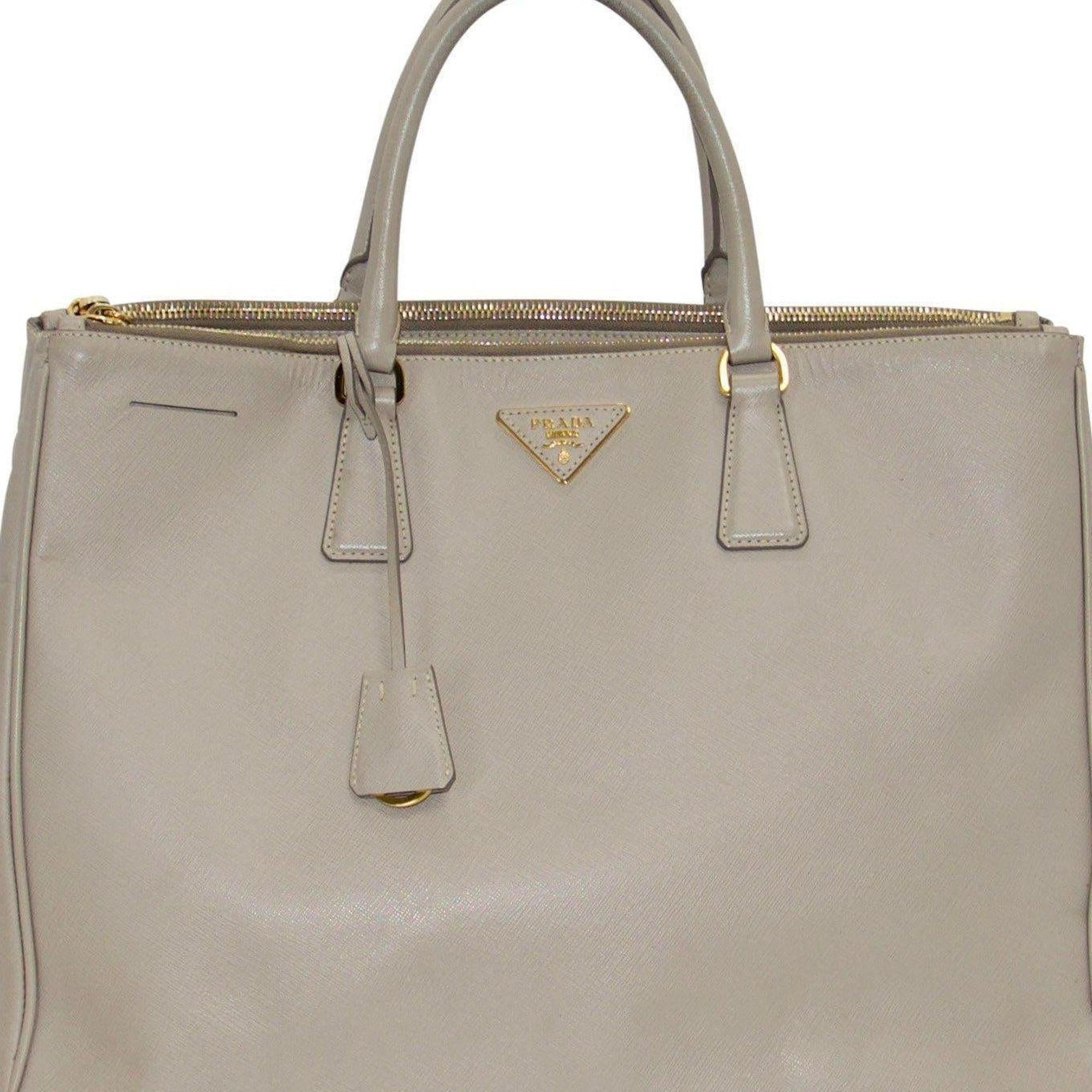 Prada XL Saffiano Lux Double Zip Tote