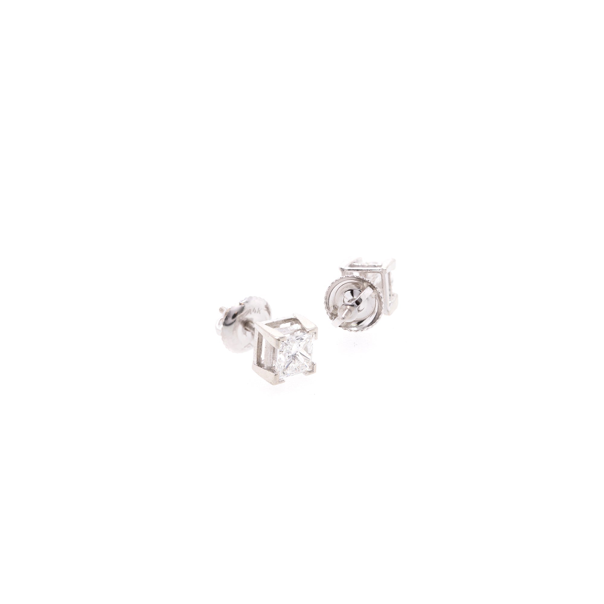 Princess Cut Diamond Stud Earrings