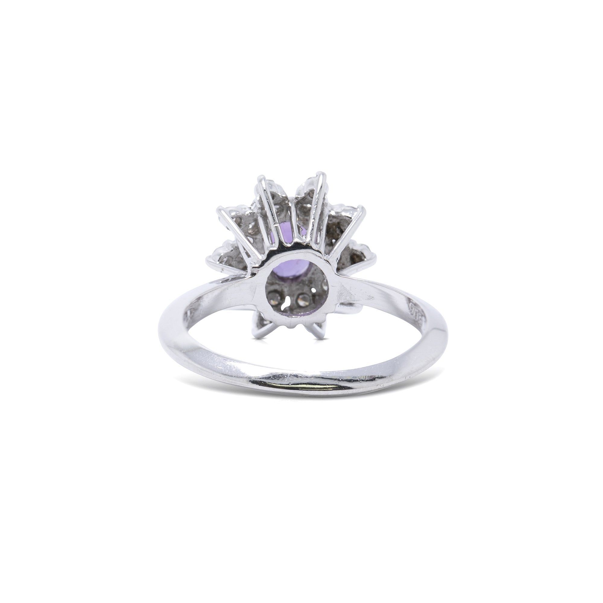 Purple Sapphire and Diamond Cocktail Ring