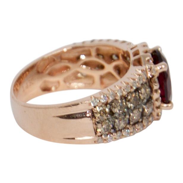 Pyrope Garnet and Diamond Cocktail Ring