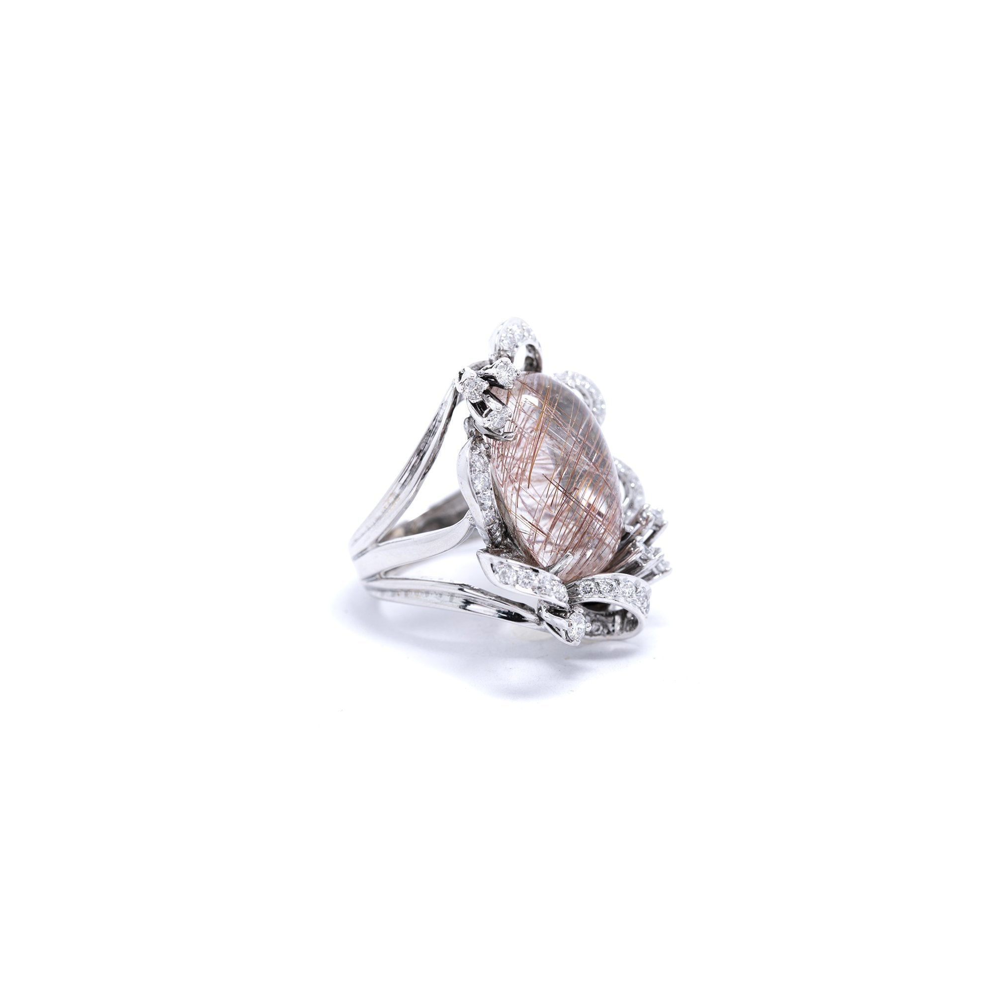 Quartz & Diamond Cocktail Ring