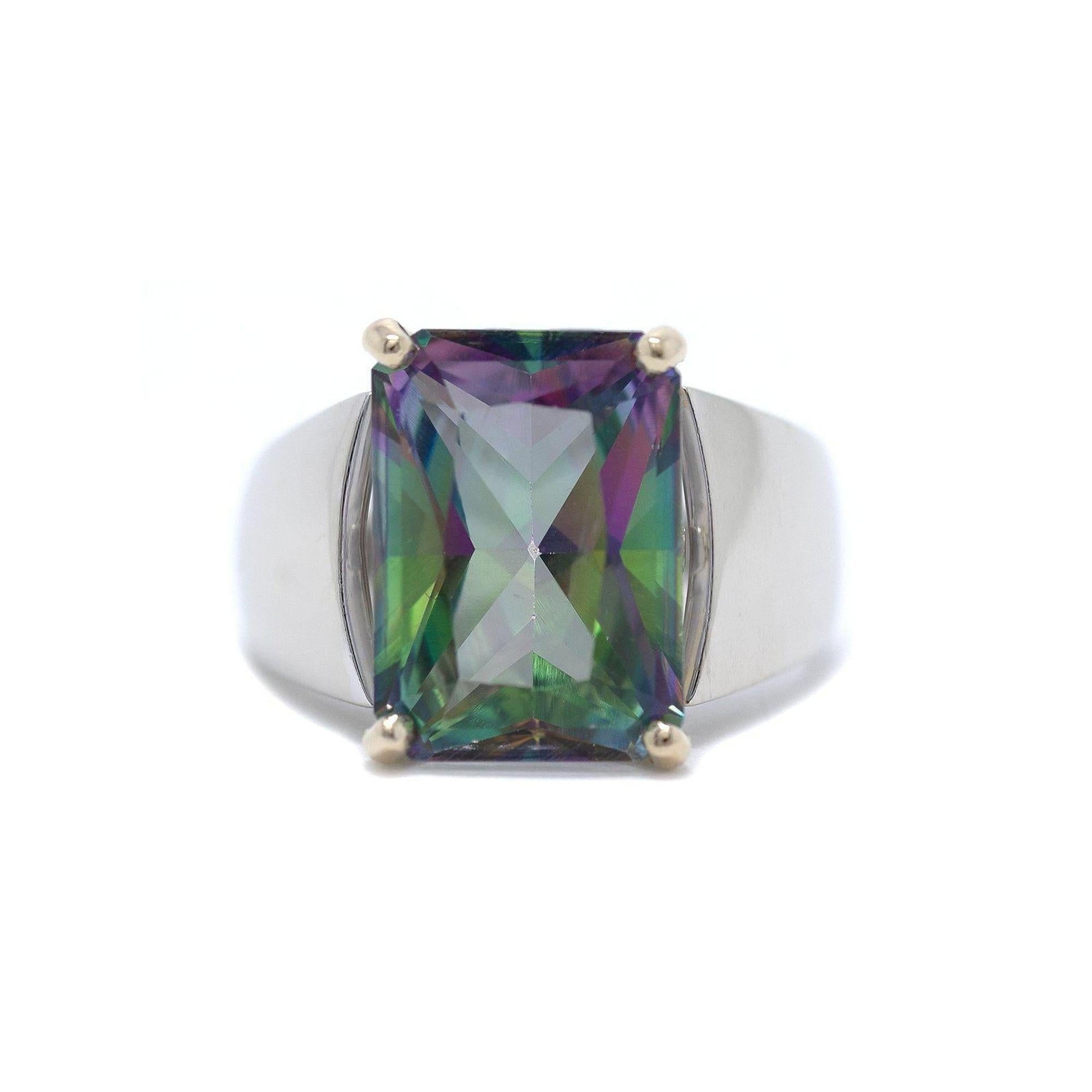 Rainbow Mystic Topaz Ring