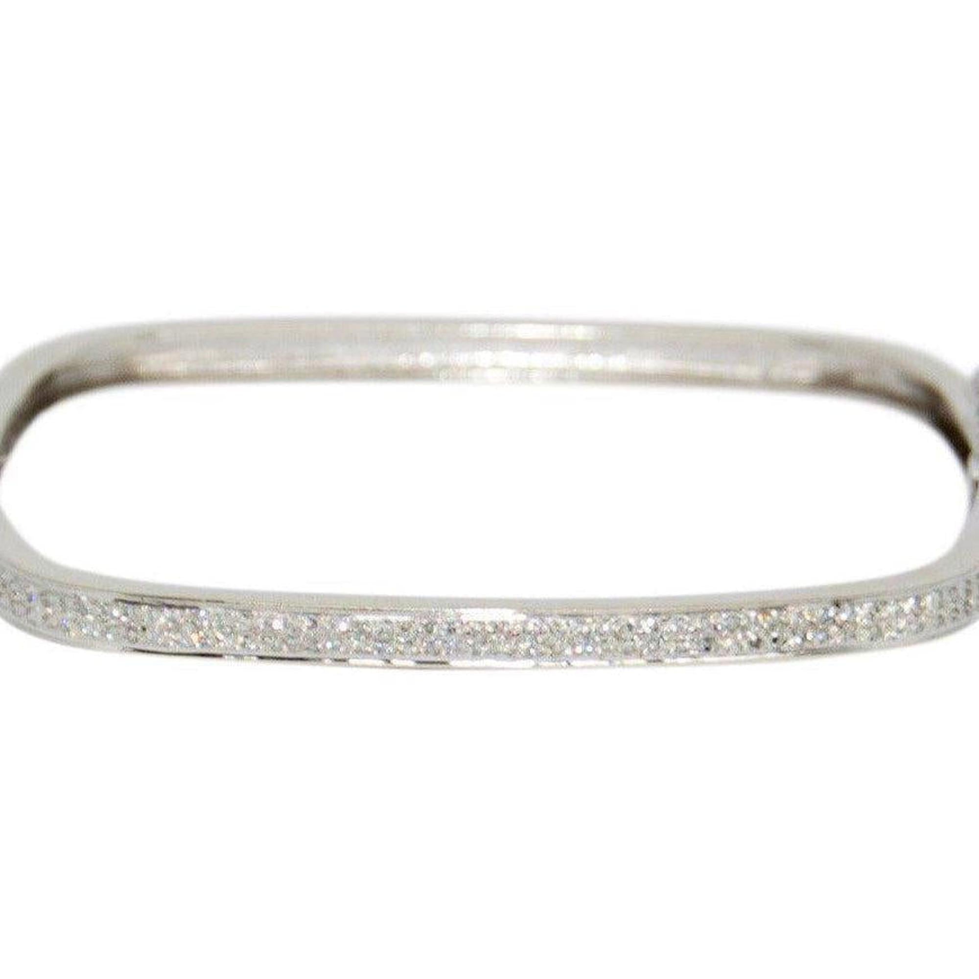 Rectangular Shaped Diamond Bangle Bracelet
