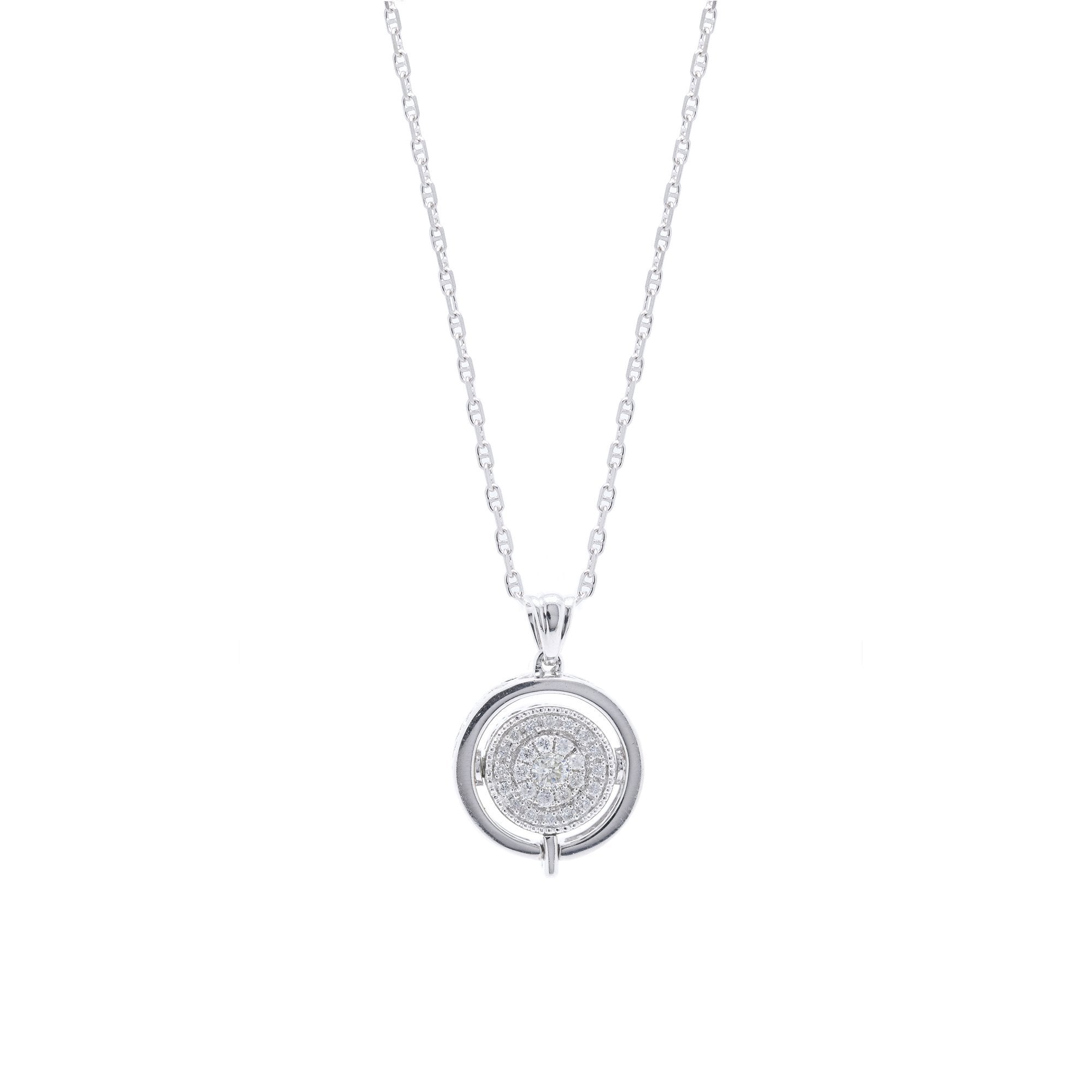 Reversible Diamond Pendant Necklace