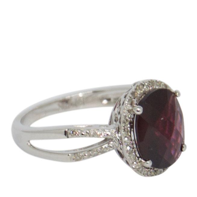 Rhodolite and Diamond Cocktail Ring