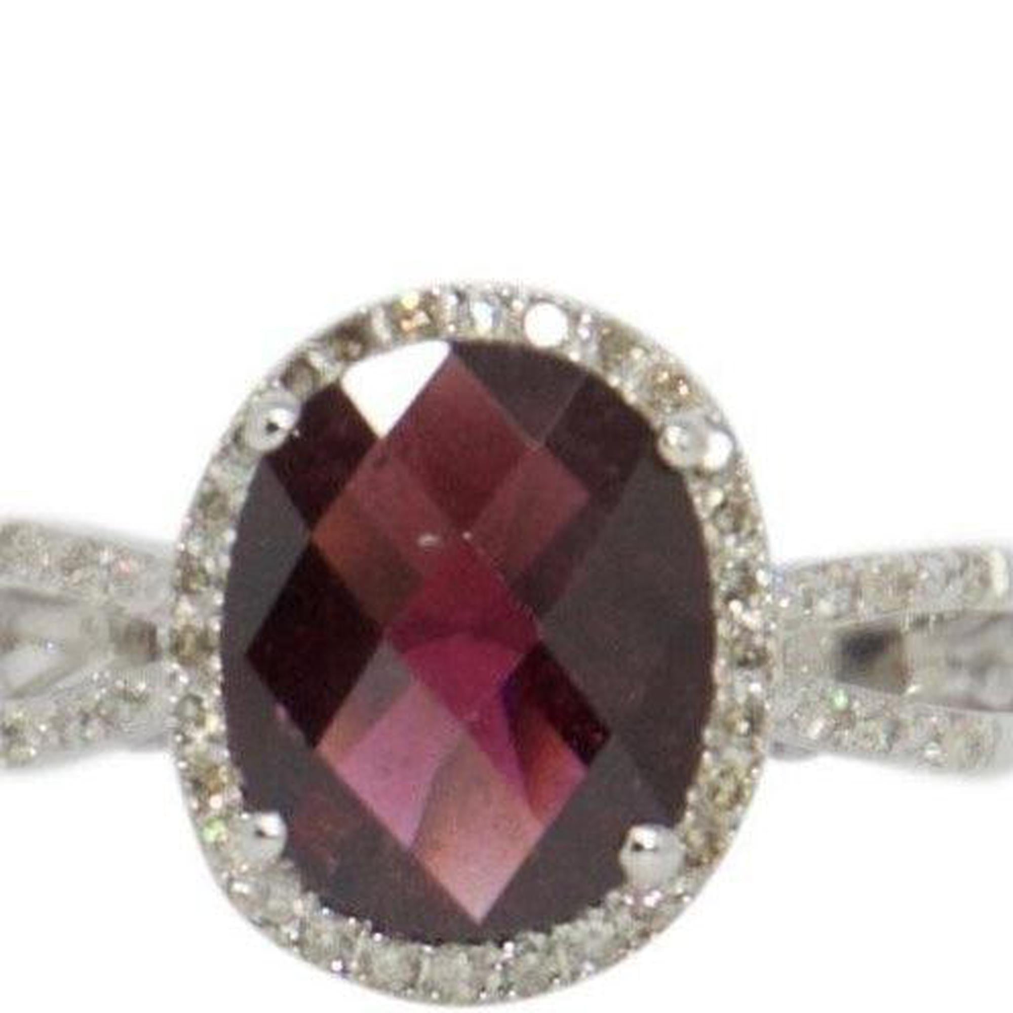 Rhodolite and Diamond Cocktail Ring