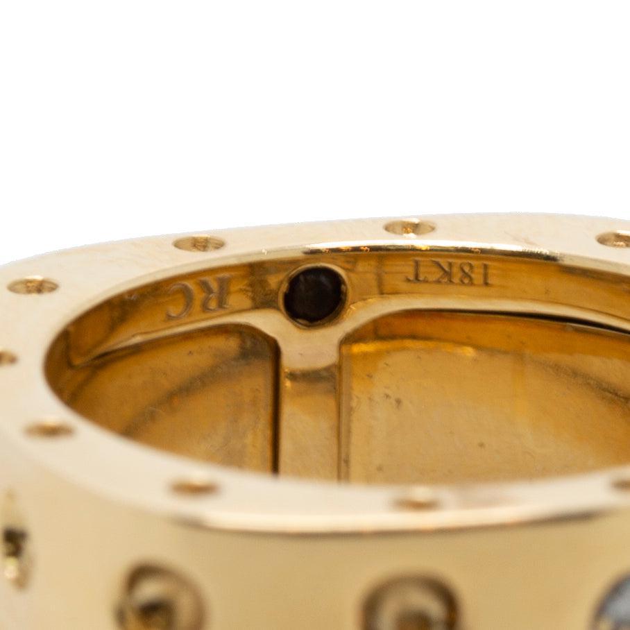 Roberto Coin 18k Yellow Gold Diamond Pois Moi Two-Row Rigid Band Ring