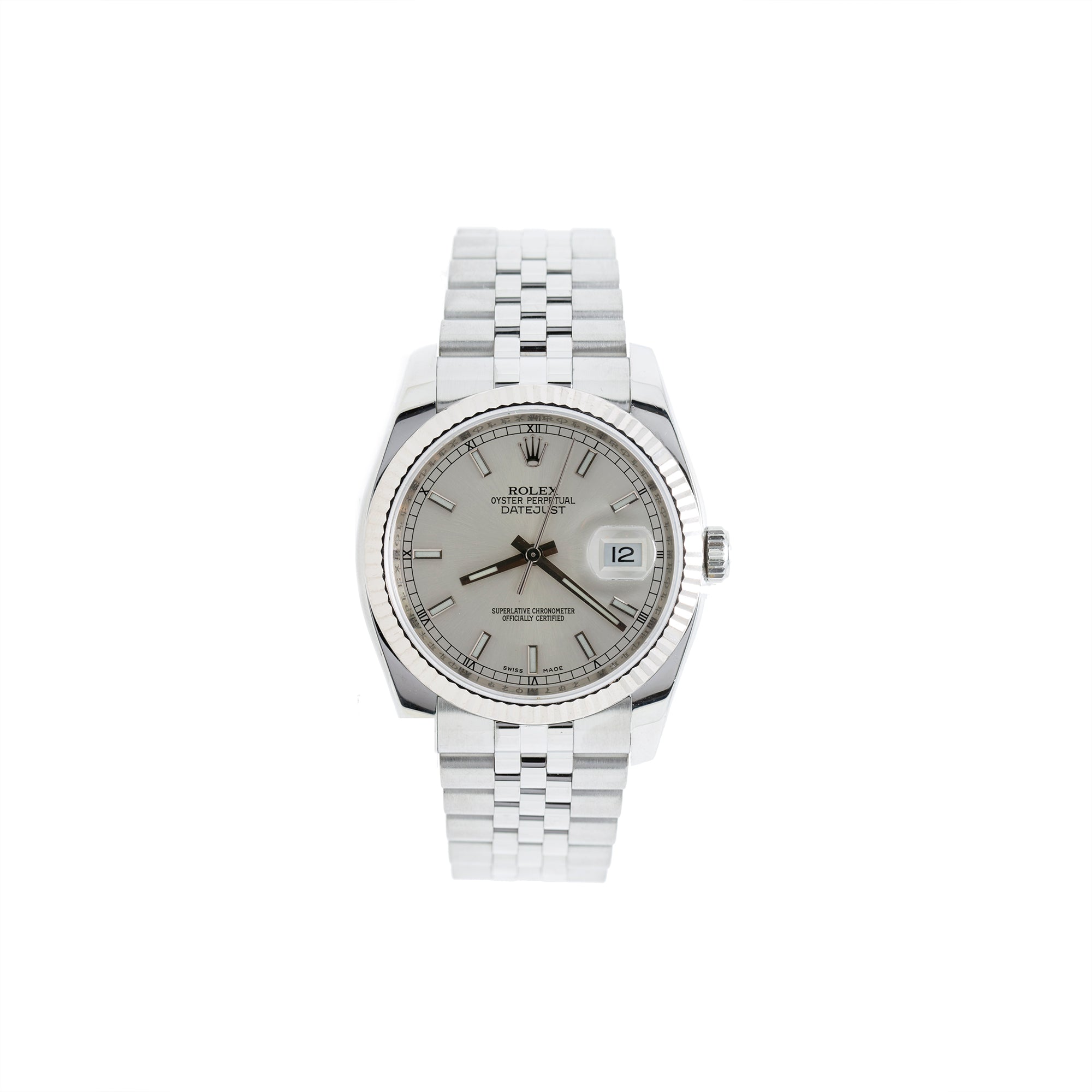 Rolex Datejust 36 mm Watch w/ Box, Papers & Extra Bezel