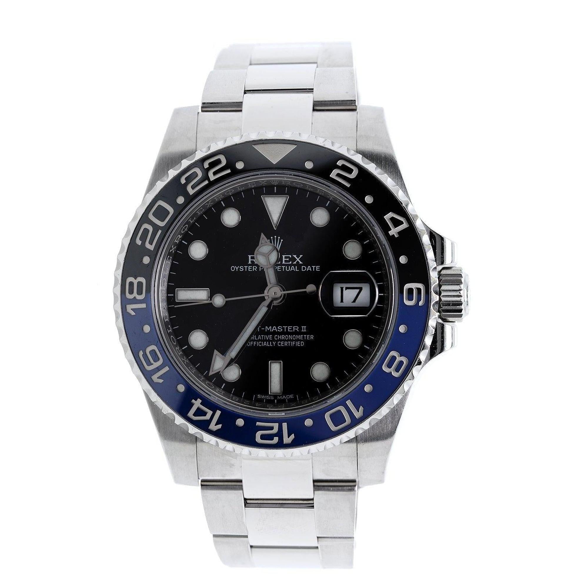 Rolex GMT-Master II 'Batman' Watch w/ Box