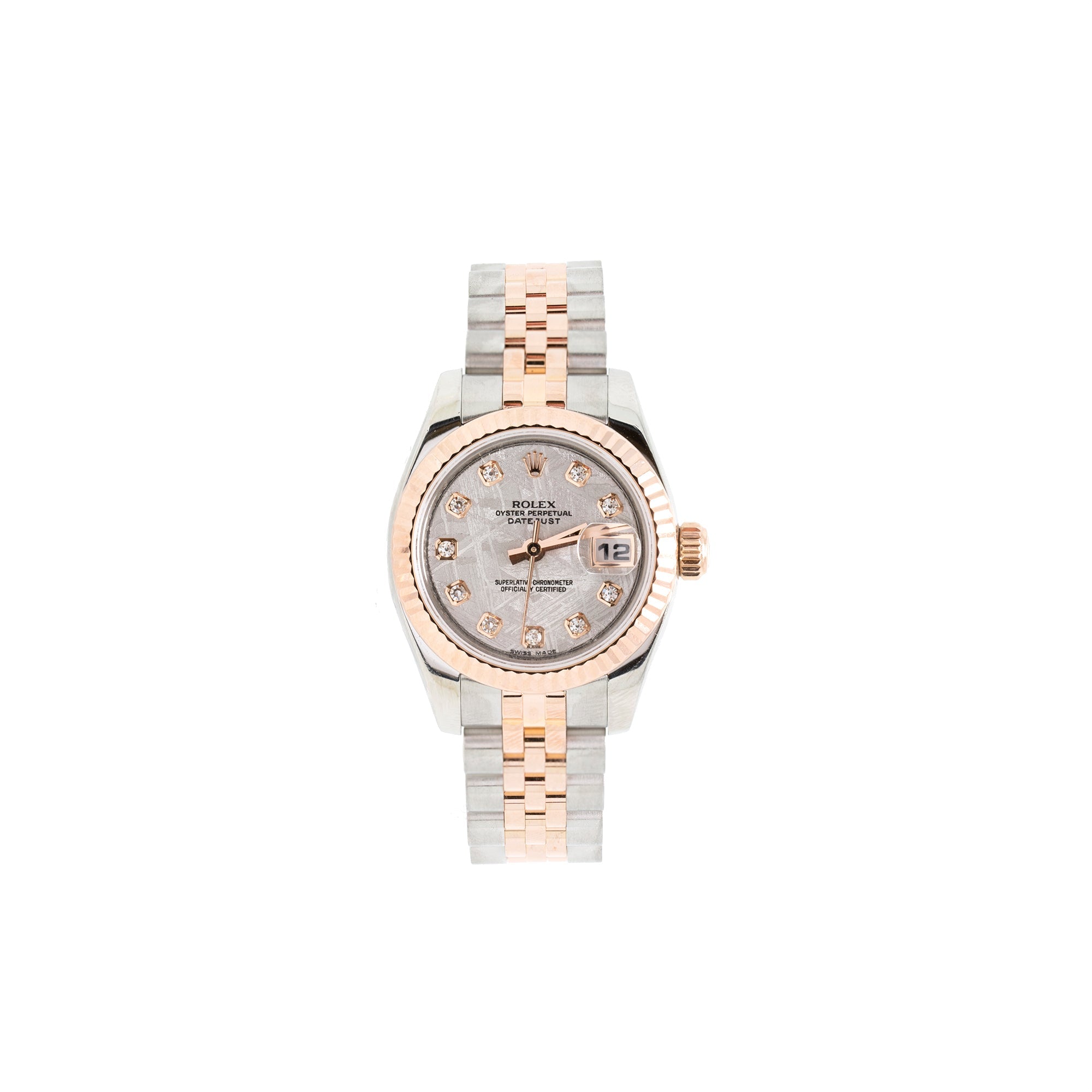 Rolex Two-Tone Datejust 26 mm Watch w/ Meteorite Diamond Dial