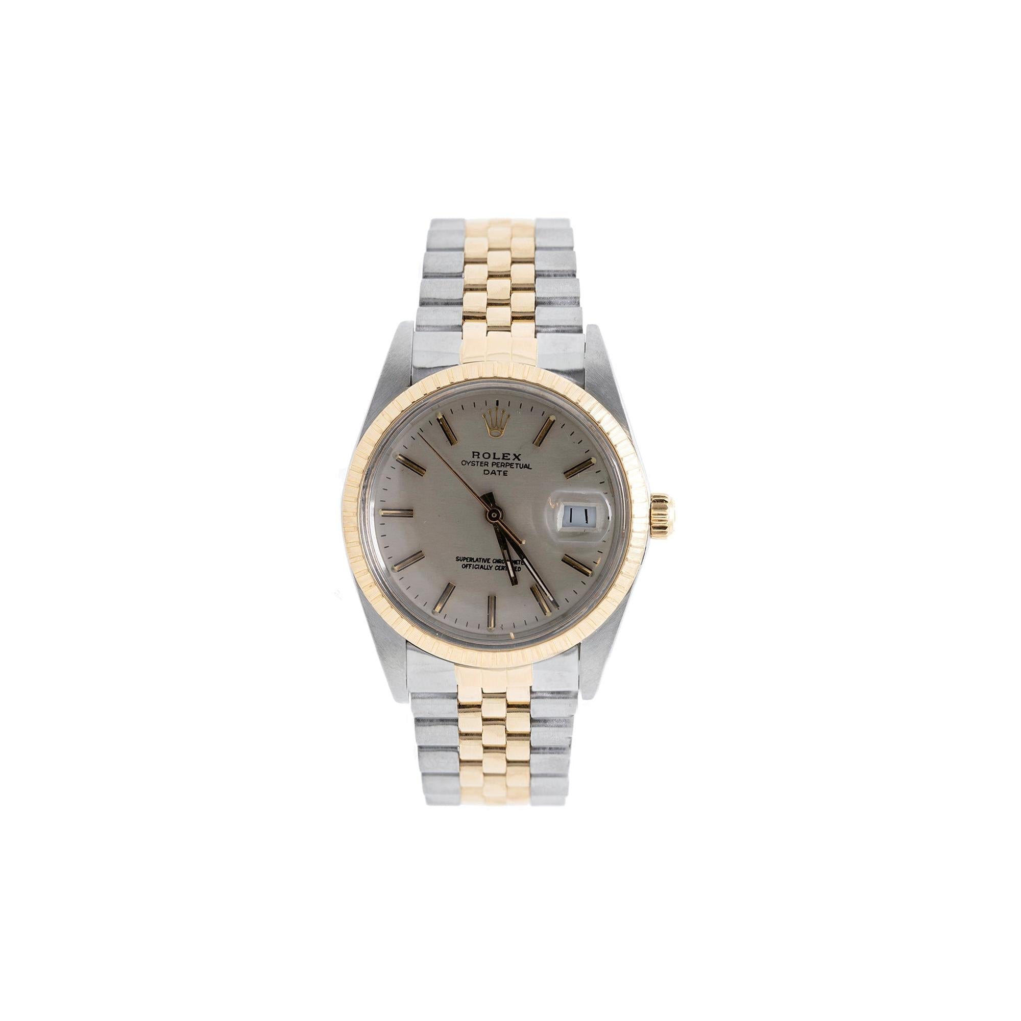 Rolex Two-Tone Oyster Perpetual Date 34 mm Watch