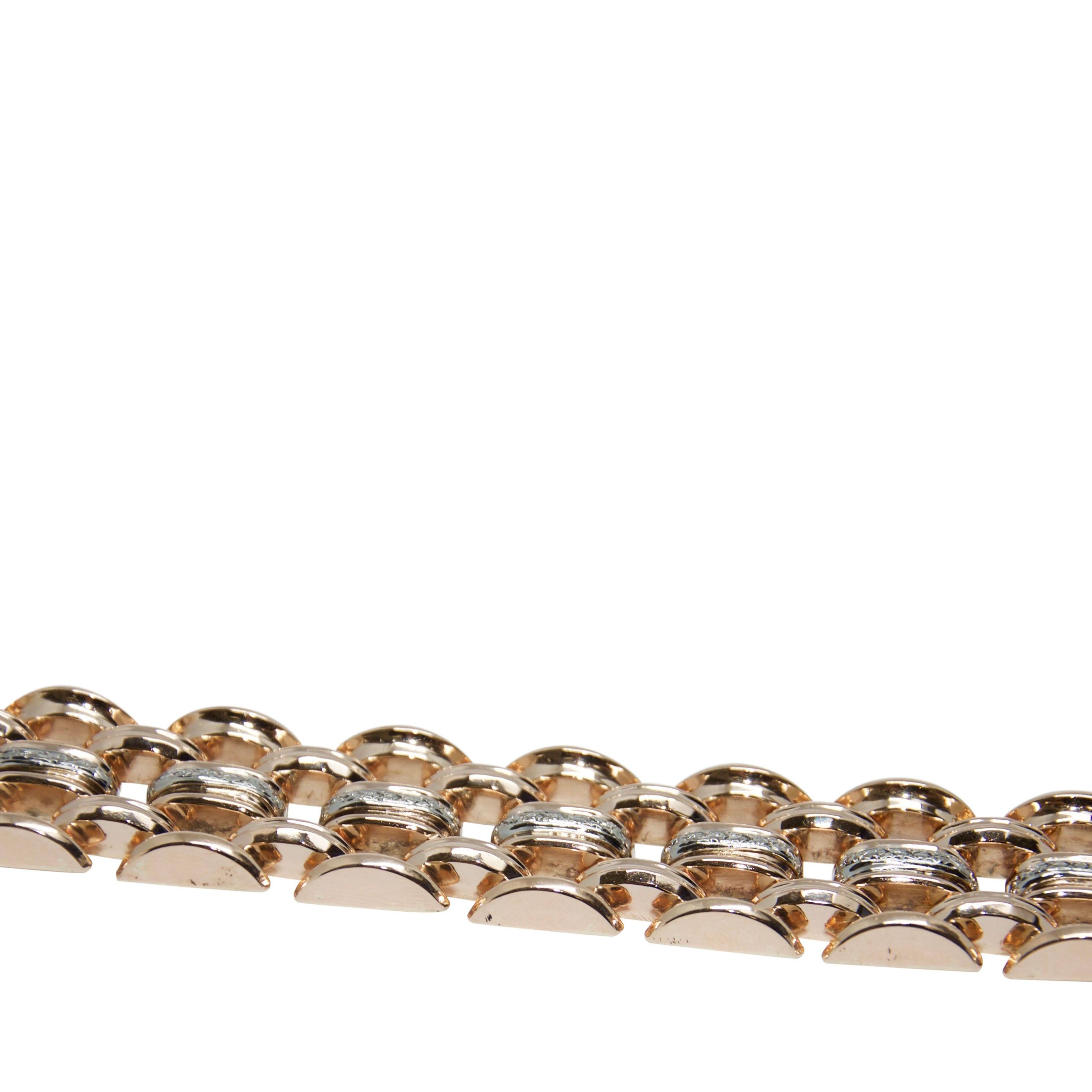 Rose Gold Retro Wide Bracelet