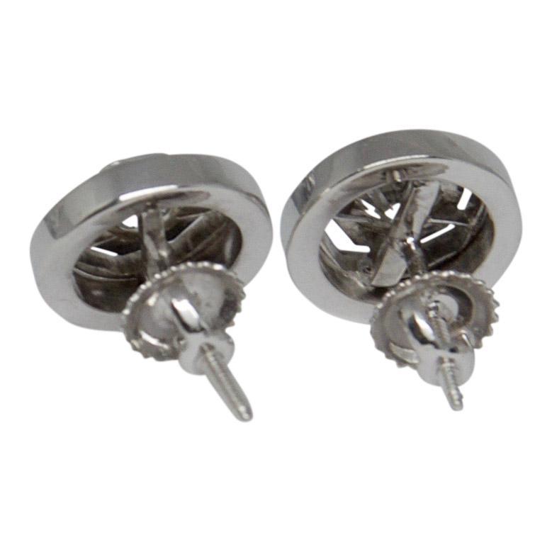 Round Cluster Diamond Earrings
