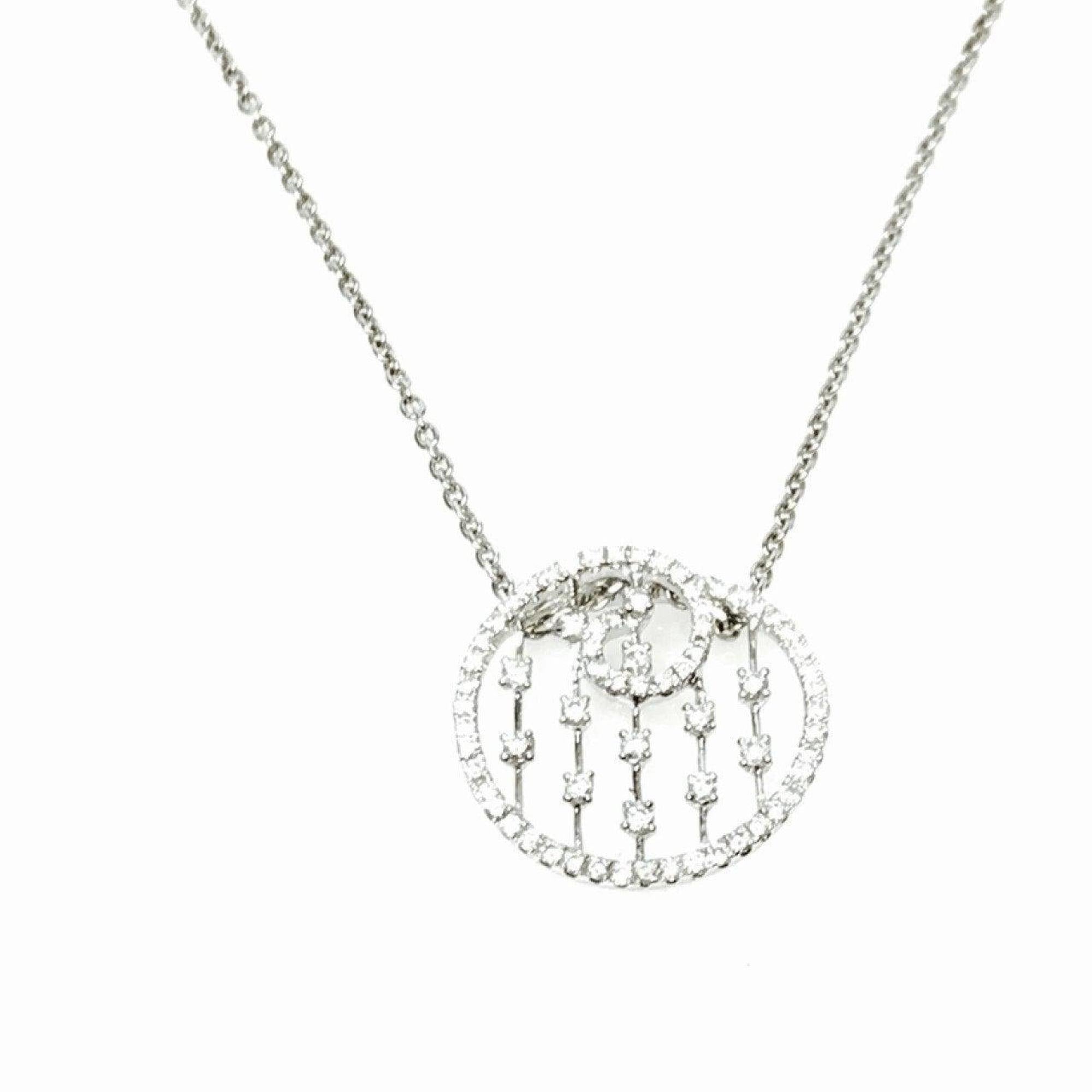 Round Diamond Cluster Pendant Necklace