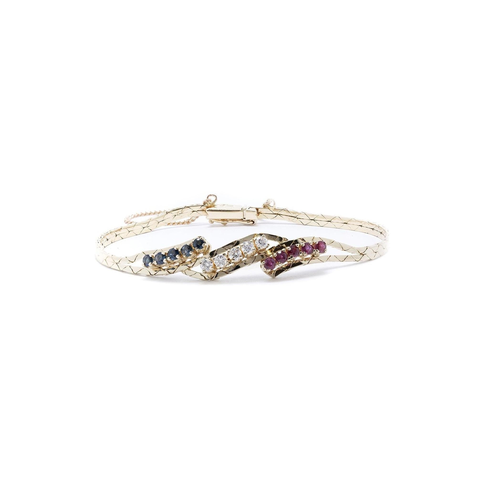 Ruby, Sapphire & Diamond Bracelet