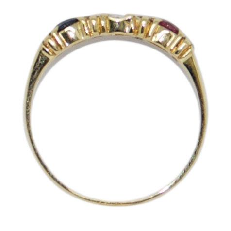 Ruby, Sapphire, and Diamond Cocktail Ring