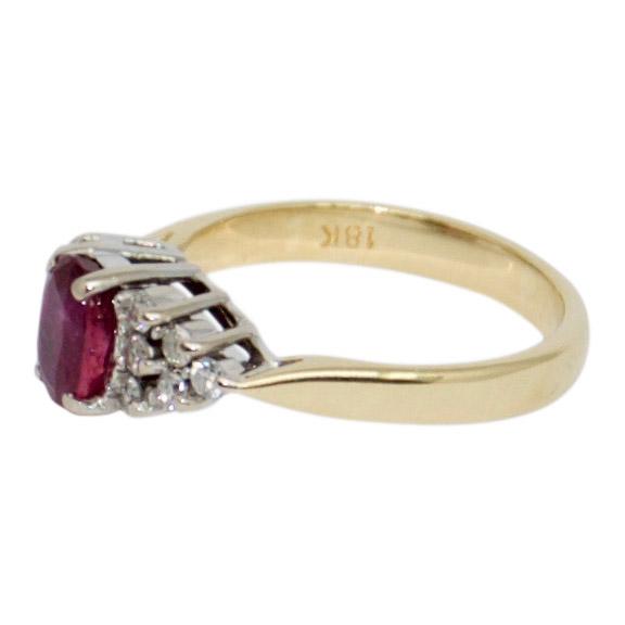 Ruby and Diamond Cocktail Ring