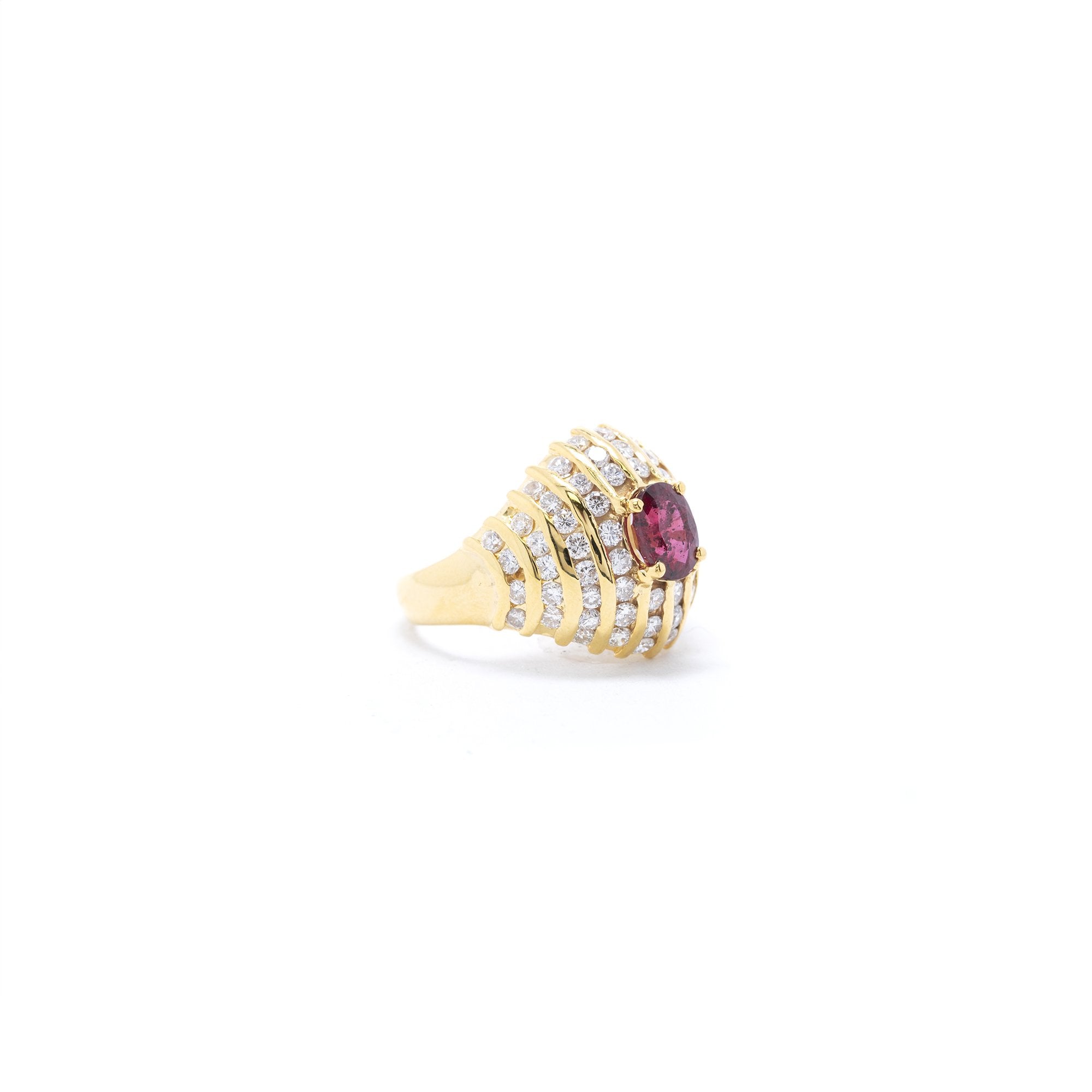 Ruby and Diamond Cocktail Ring
