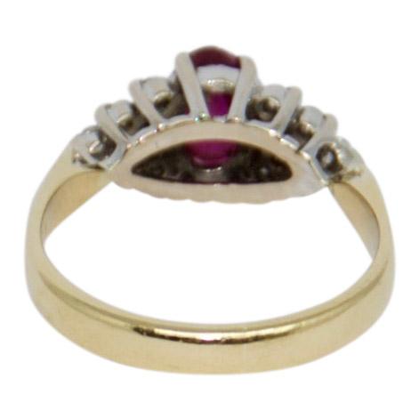 Ruby and Diamond Cocktail Ring