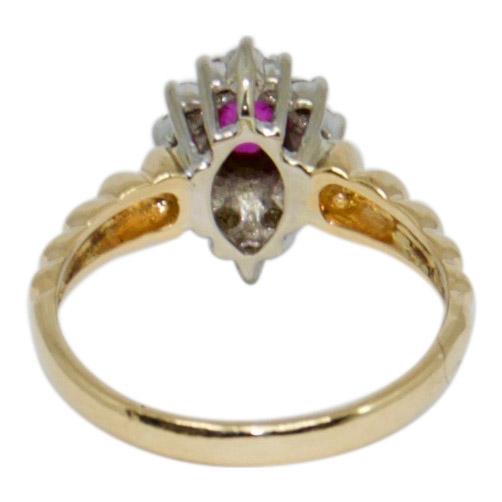 Ruby and Diamond Cocktail Ring