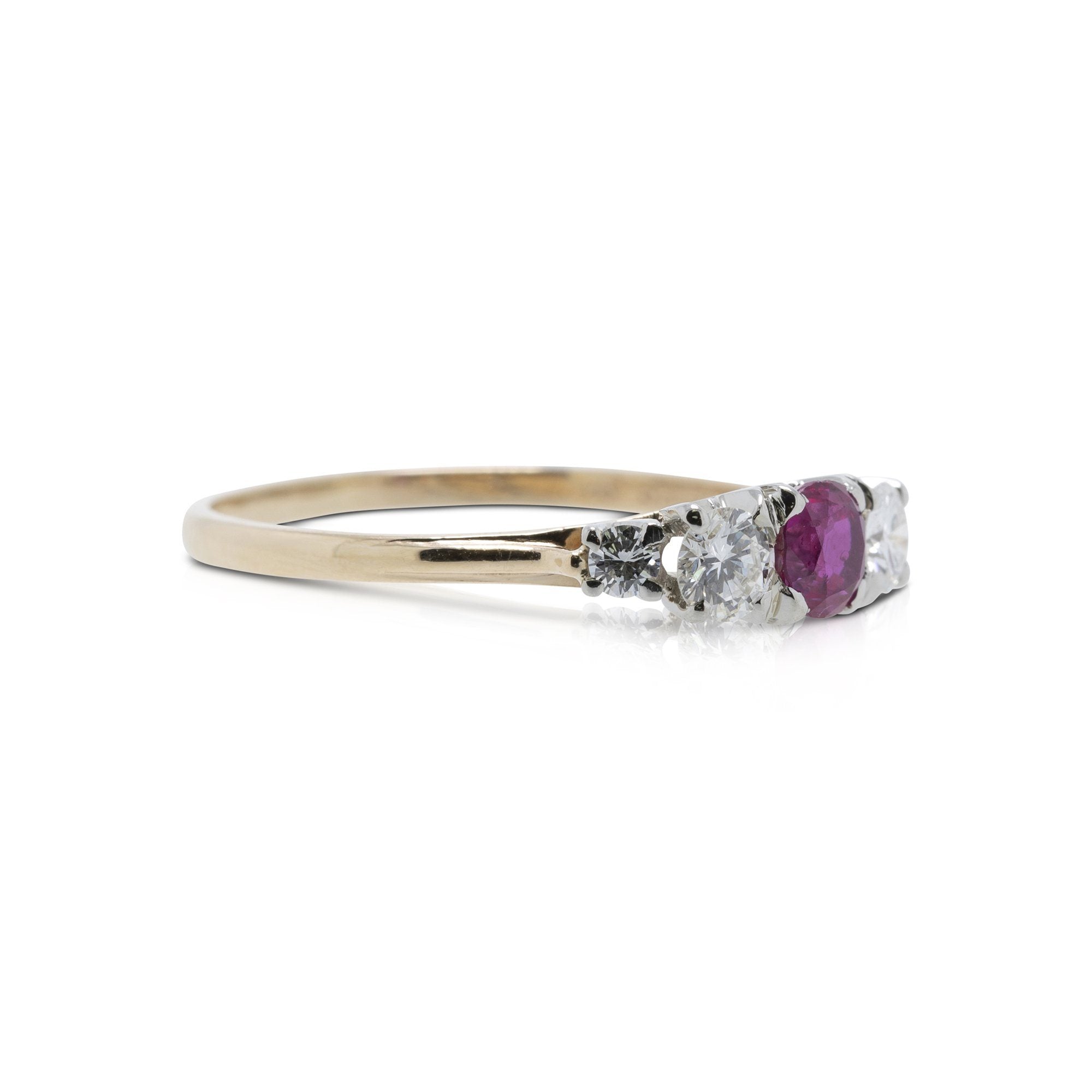 Ruby and Diamond Cocktail Ring