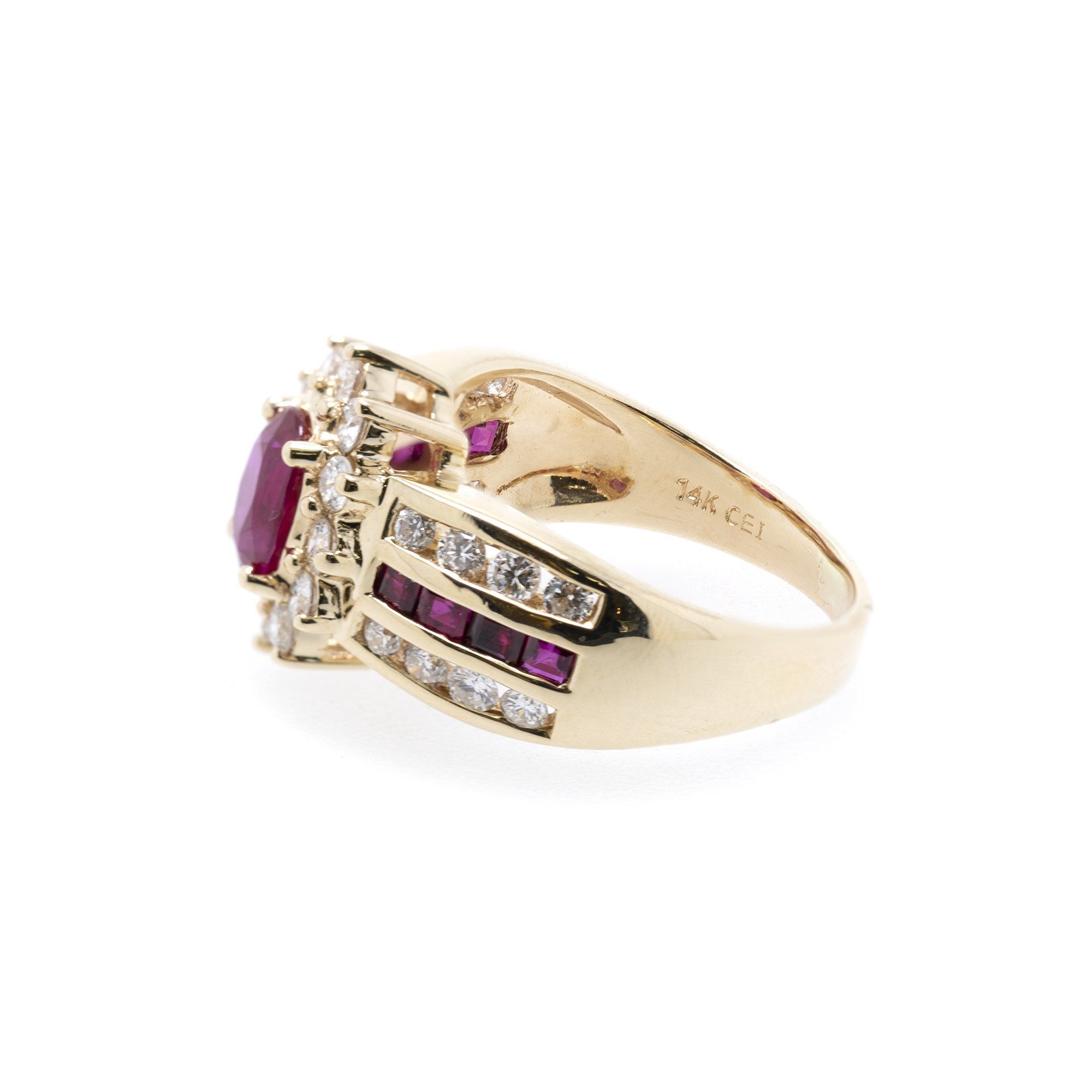 Ruby and Diamond Cocktail Ring