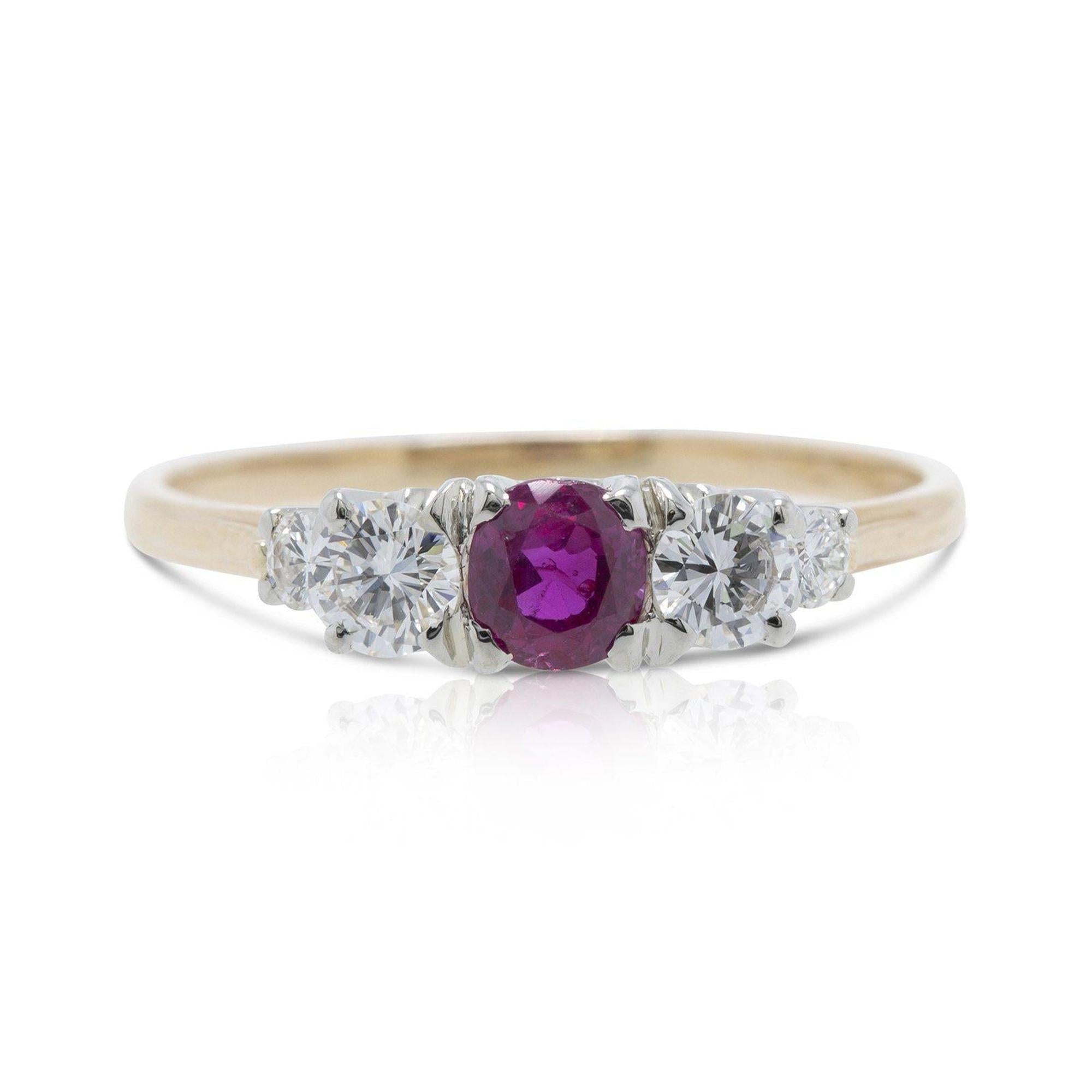 Ruby and Diamond Cocktail Ring