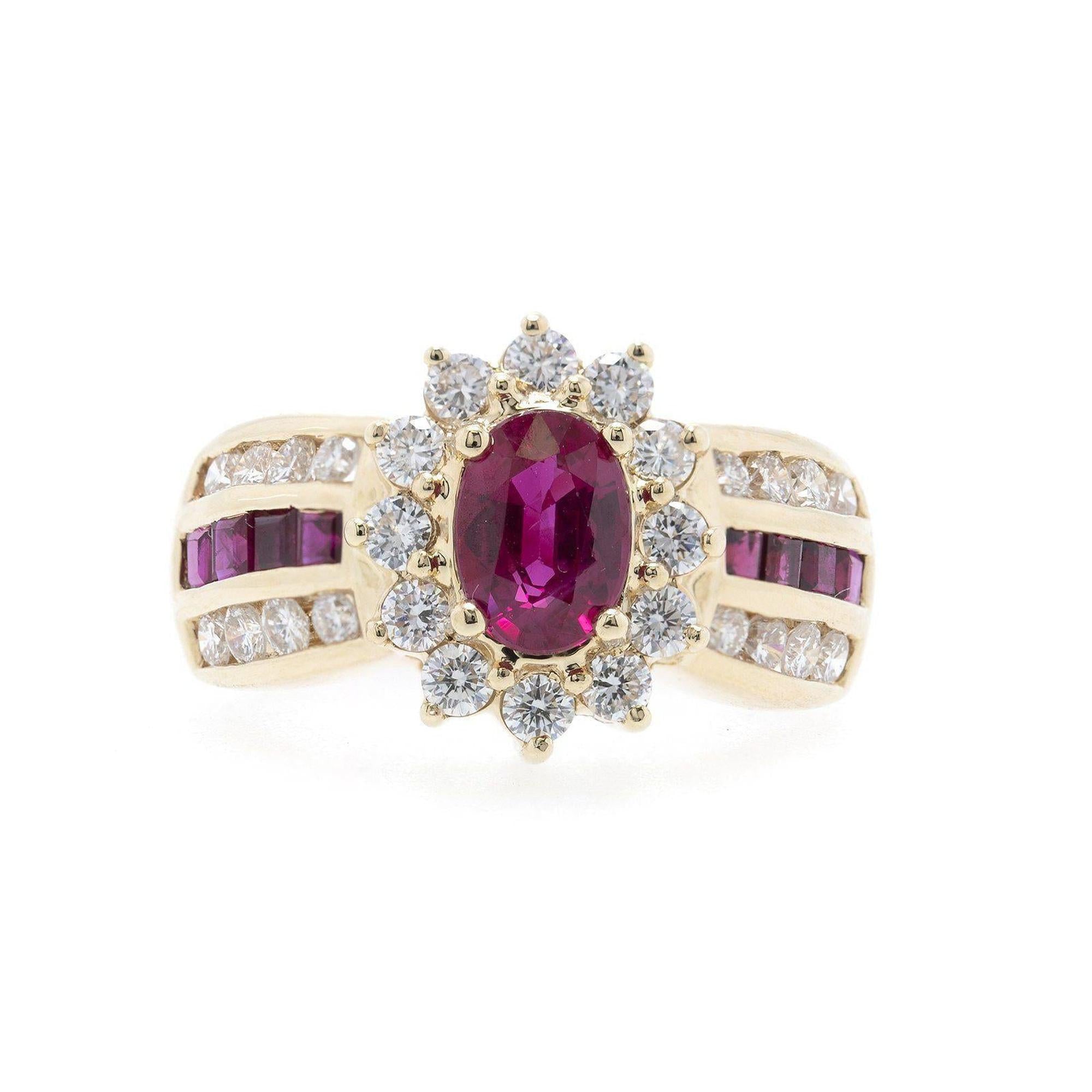 Ruby and Diamond Cocktail Ring