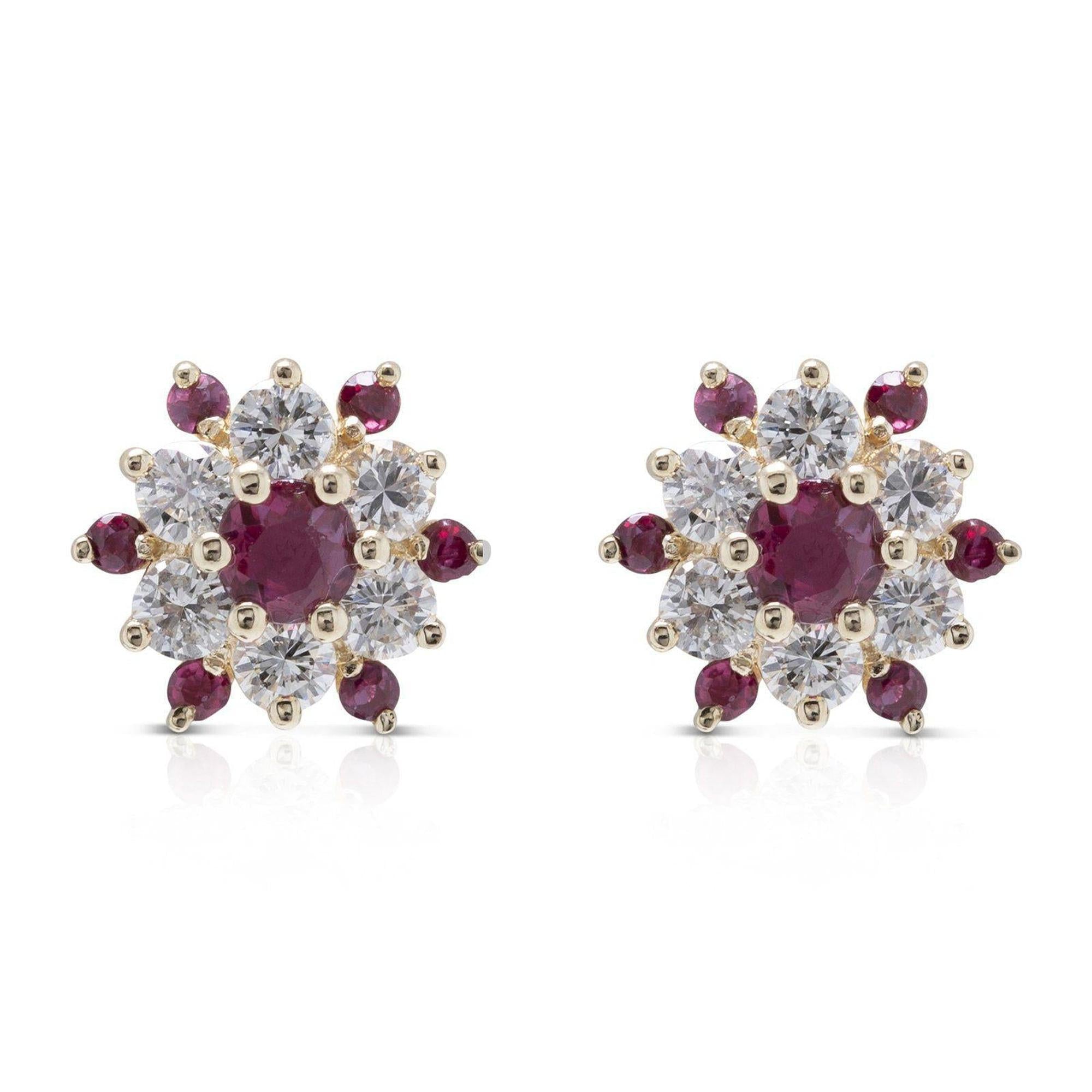 Ruby and Diamond Earrings