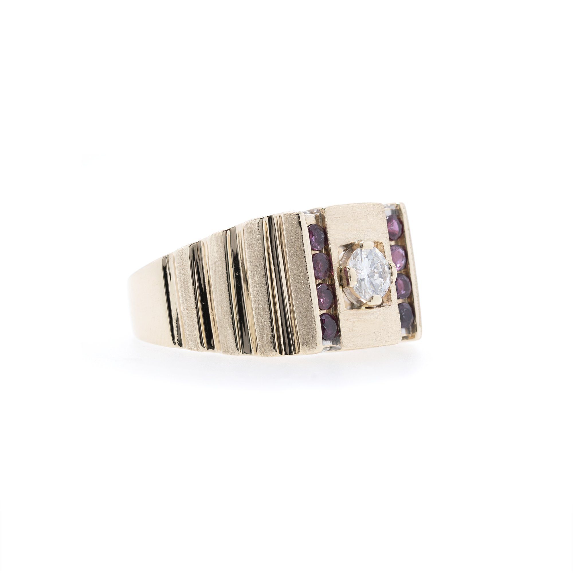 Ruby and Diamond Gent's Ring