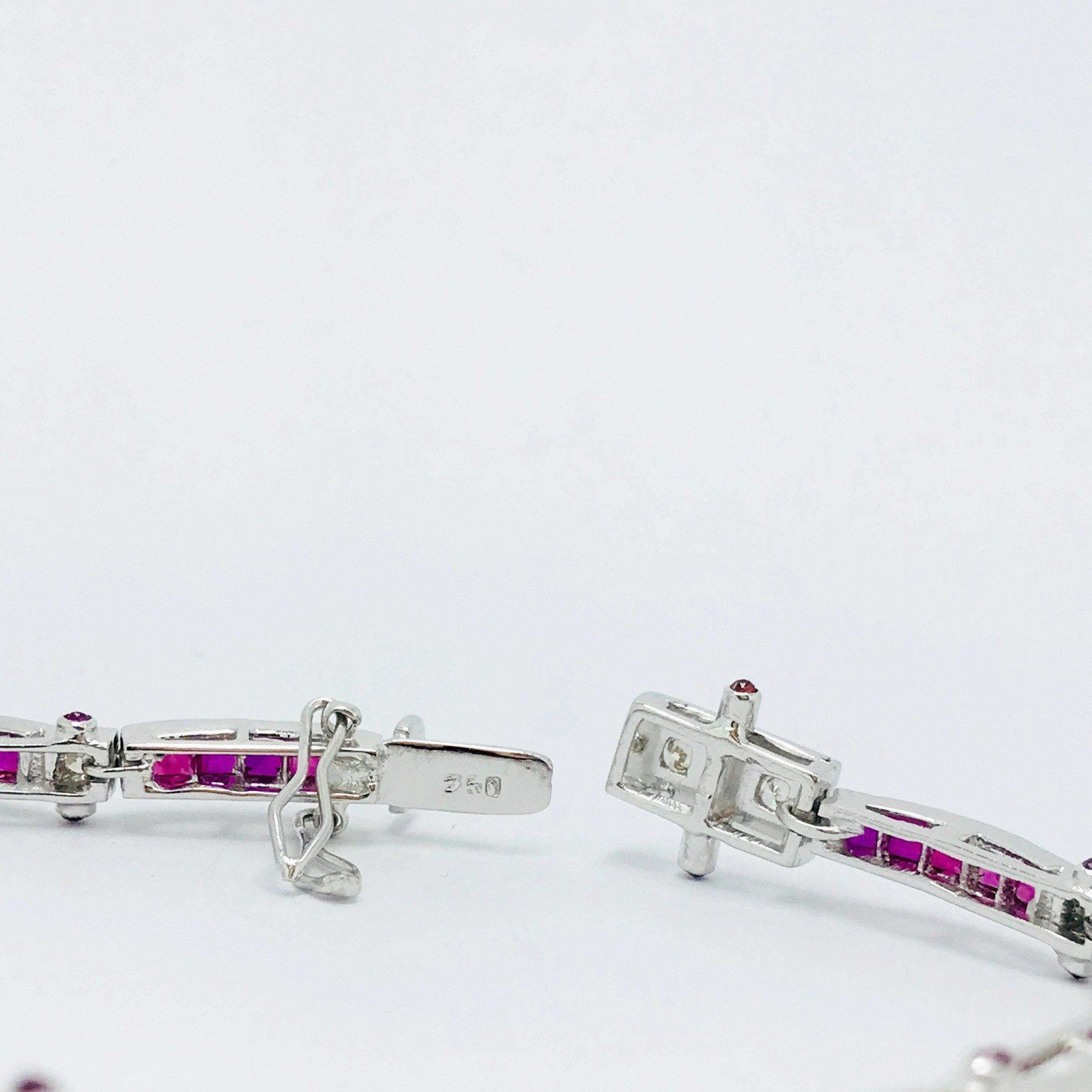 Ruby and Diamond Link Bracelet