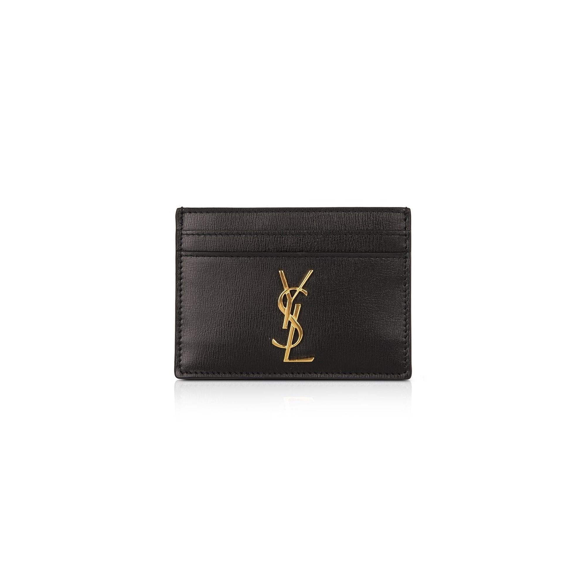 Saint Laurent 2020 Leather Card Holder w/ Box