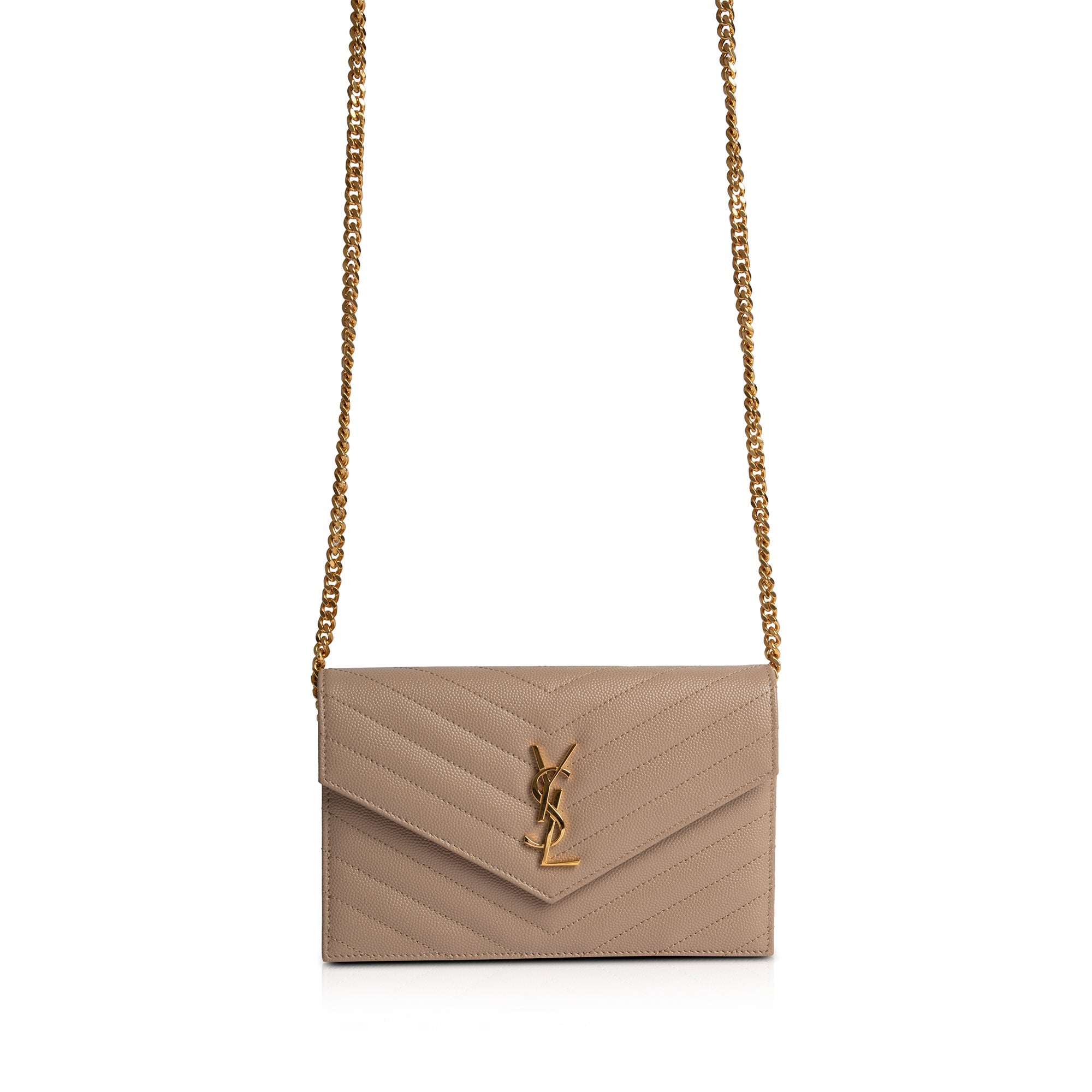 Saint Laurent 2021 Cassandre Envelope Chain Wallet