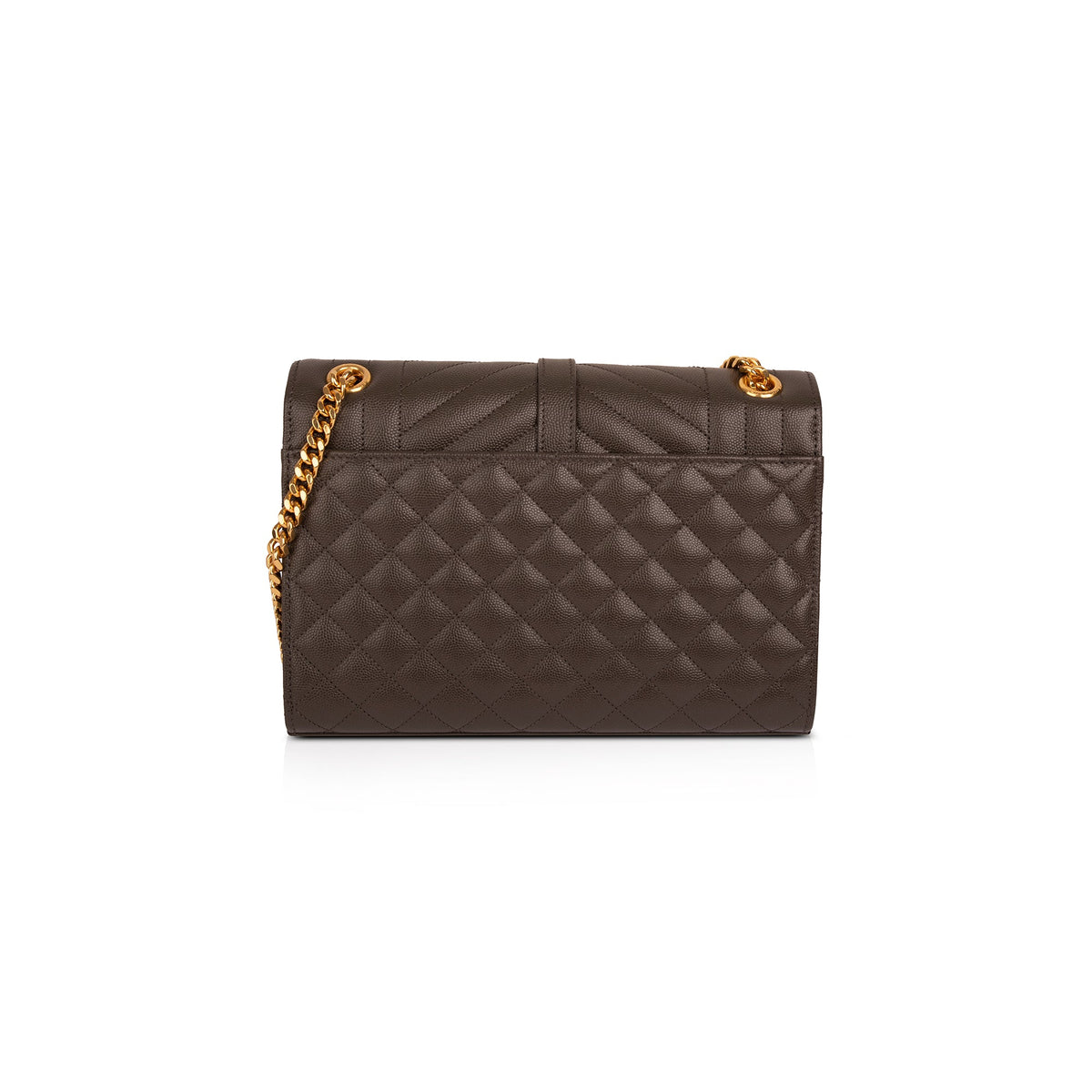 Saint Laurent 2021 Medium Monogram Matelasse Envelope Chain Bag w/ Box